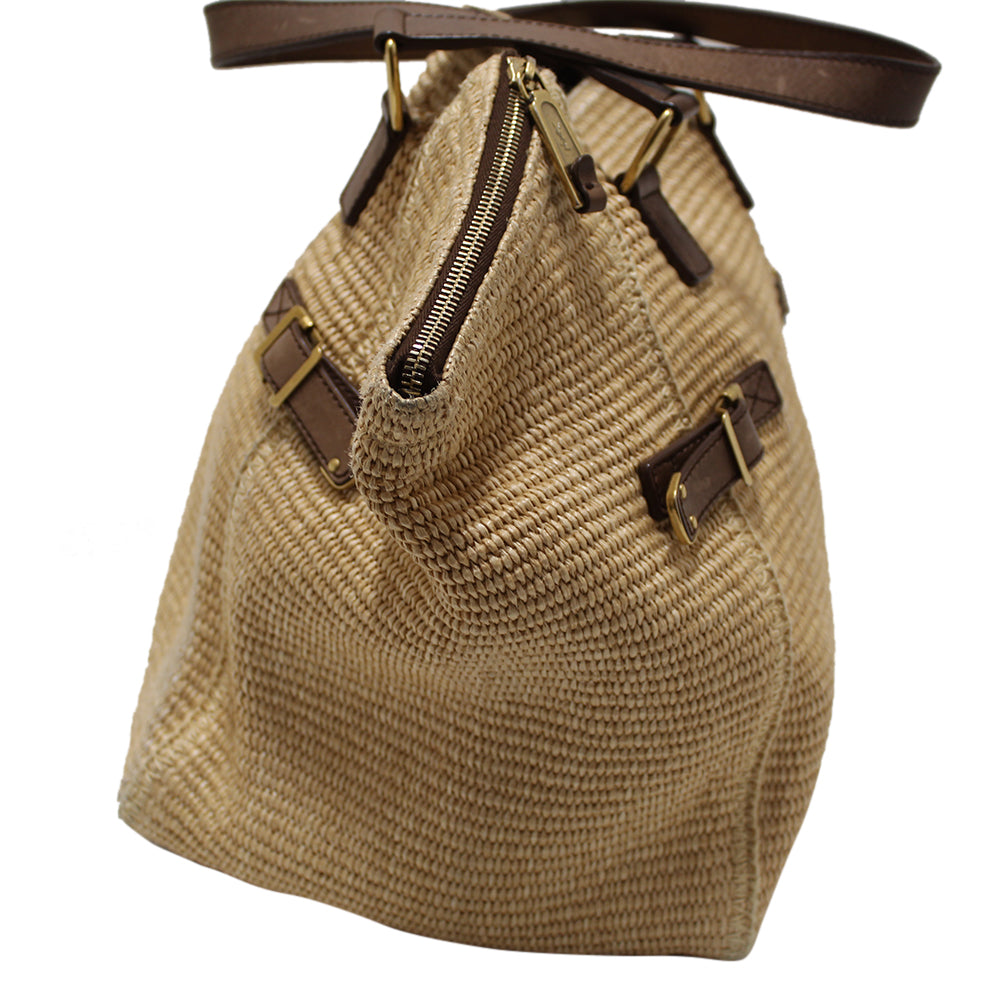 Saint Laurent Cœur Small Leather And Raffia Shoulder Bag - Neutrals -  ShopStyle
