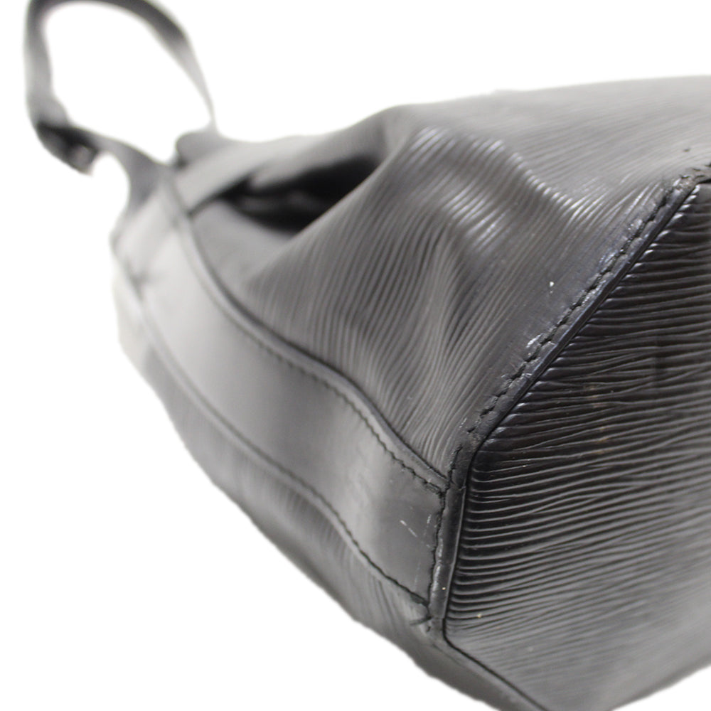 Authentic Louis Vuitton Black Epi Leather Sac E'paule Shoulder Bag