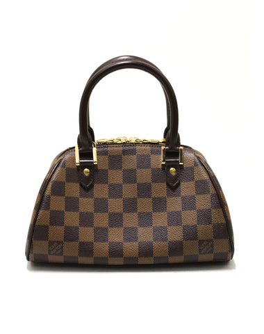 Authentic Louis Vuitton Damier Ebene Canvas Ribera PM Handbag