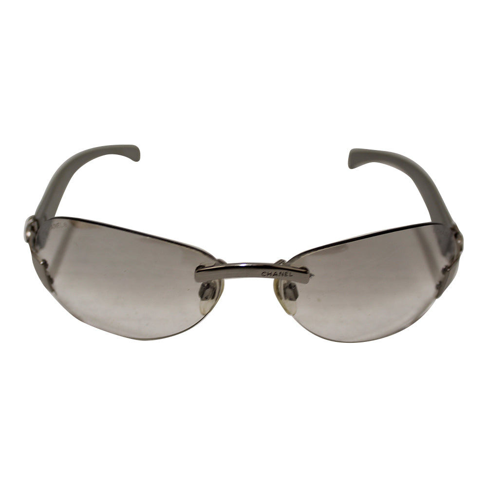 Authentic Chanel Silver Clear Gradient Cateye Sunglasses 4037 – Paris  Station Shop