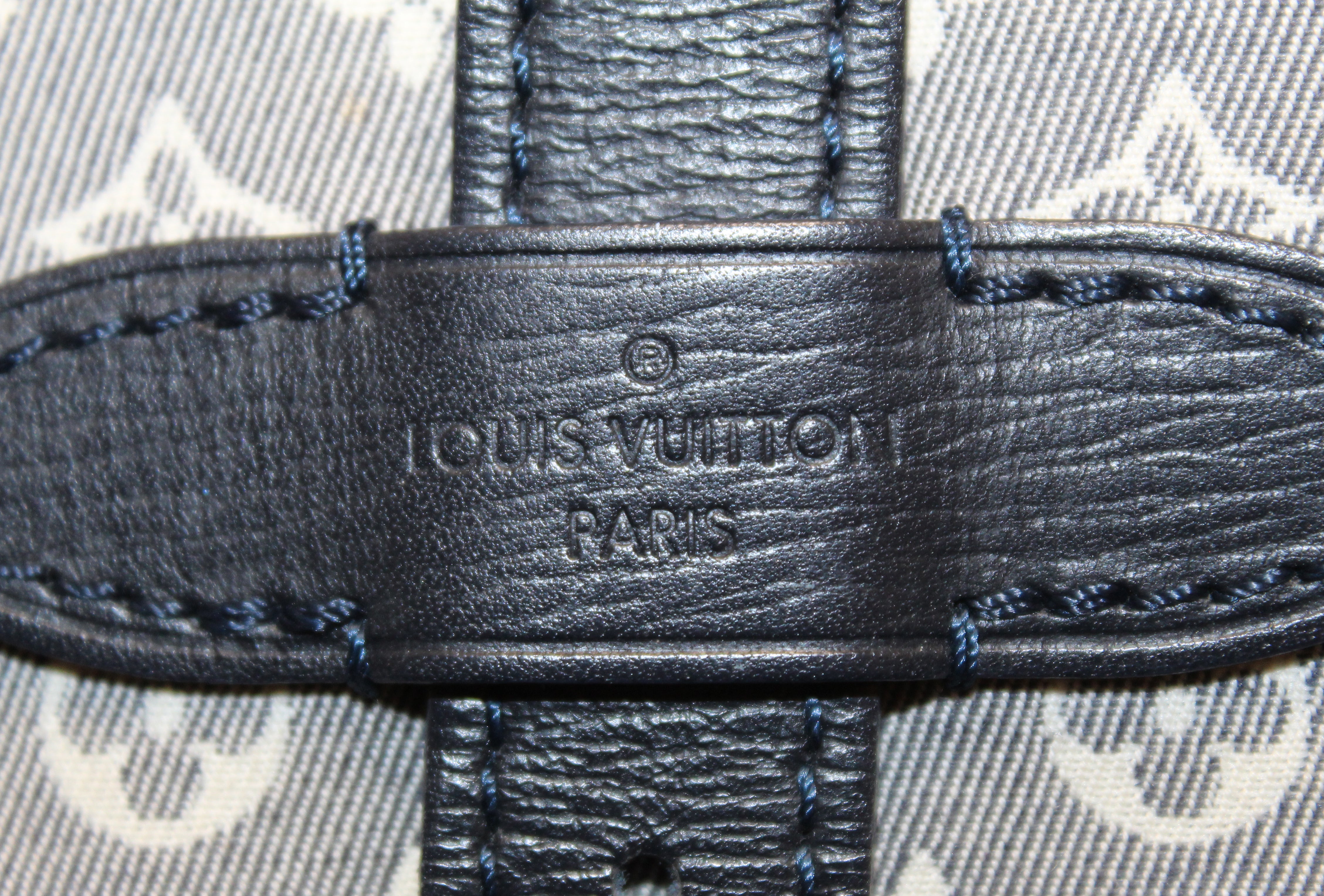 Louis Vuitton Saumur shoulder bag in blue monogram canvas Idylle and blue  leather