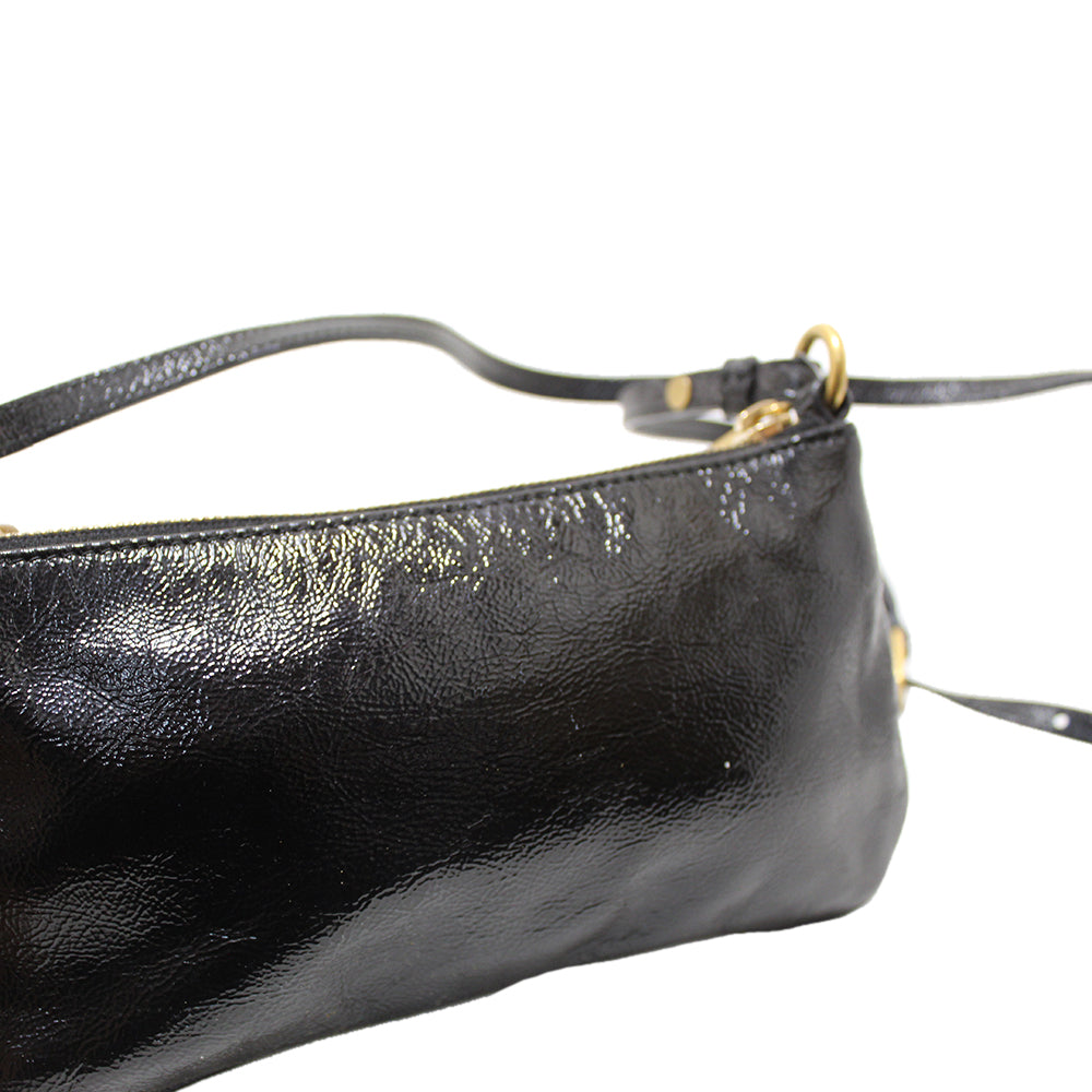 Saint Laurent Black Leather Small Vavin Messenger Bag at 1stDibs