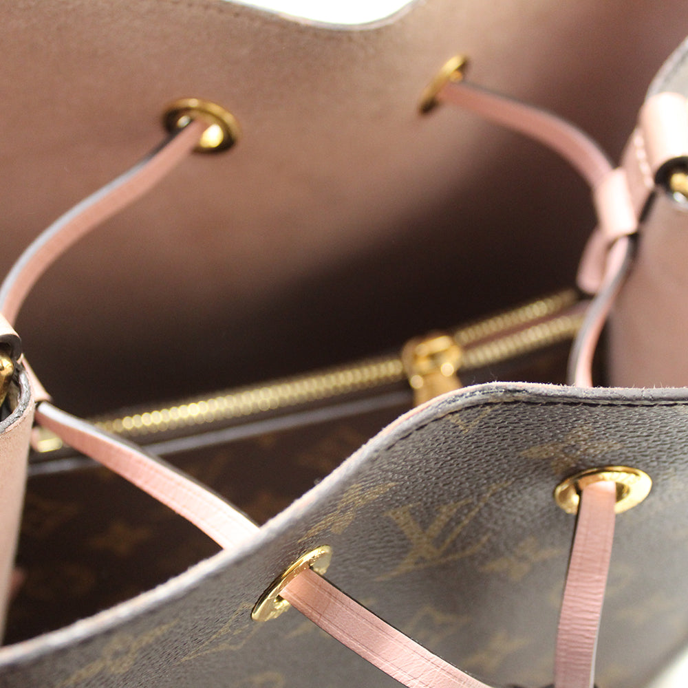Louis+Vuitton+N%C3%A9oNo%C3%A9+Bucket+%26+Drawstring+Bag+Mini+Pink