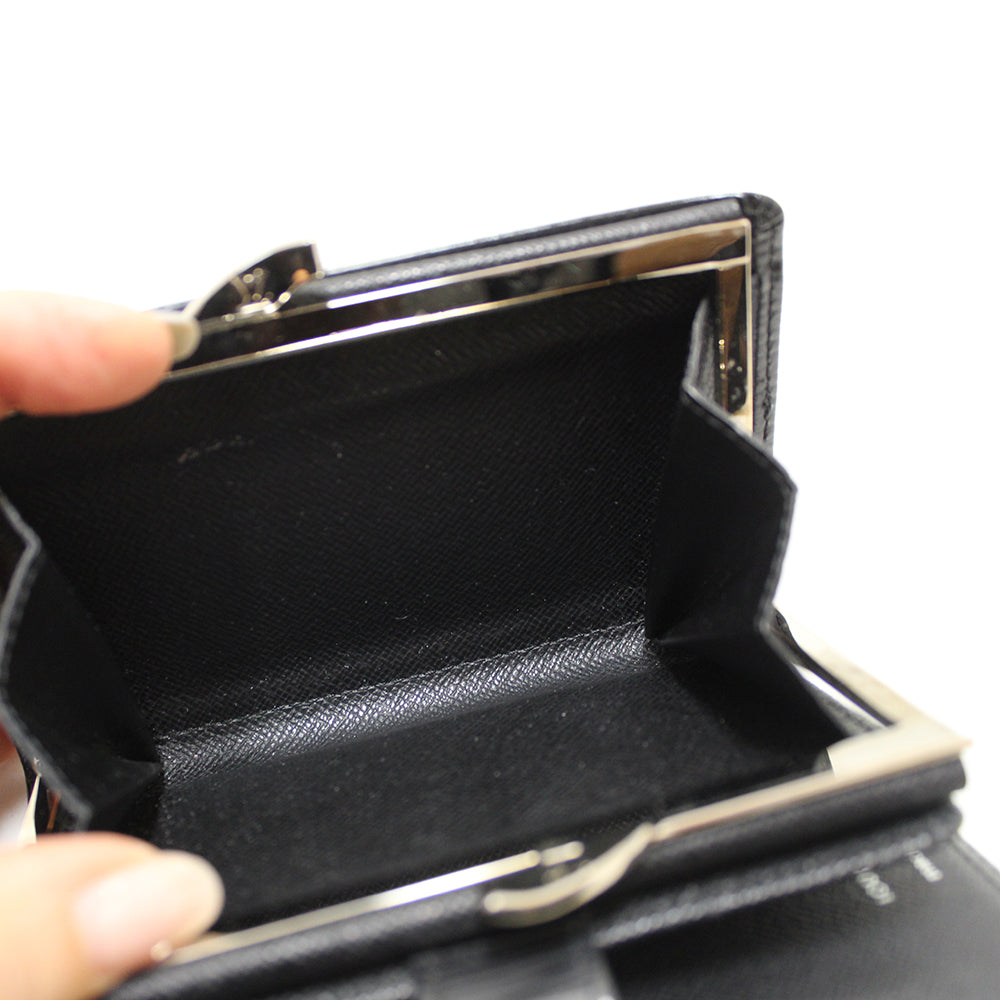 Authentic Louis Vuitton Black Epi Leather Bifold Card Case Holder