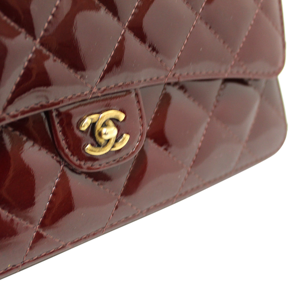 Chain around leather handbag Chanel Burgundy in Leather - 31809427