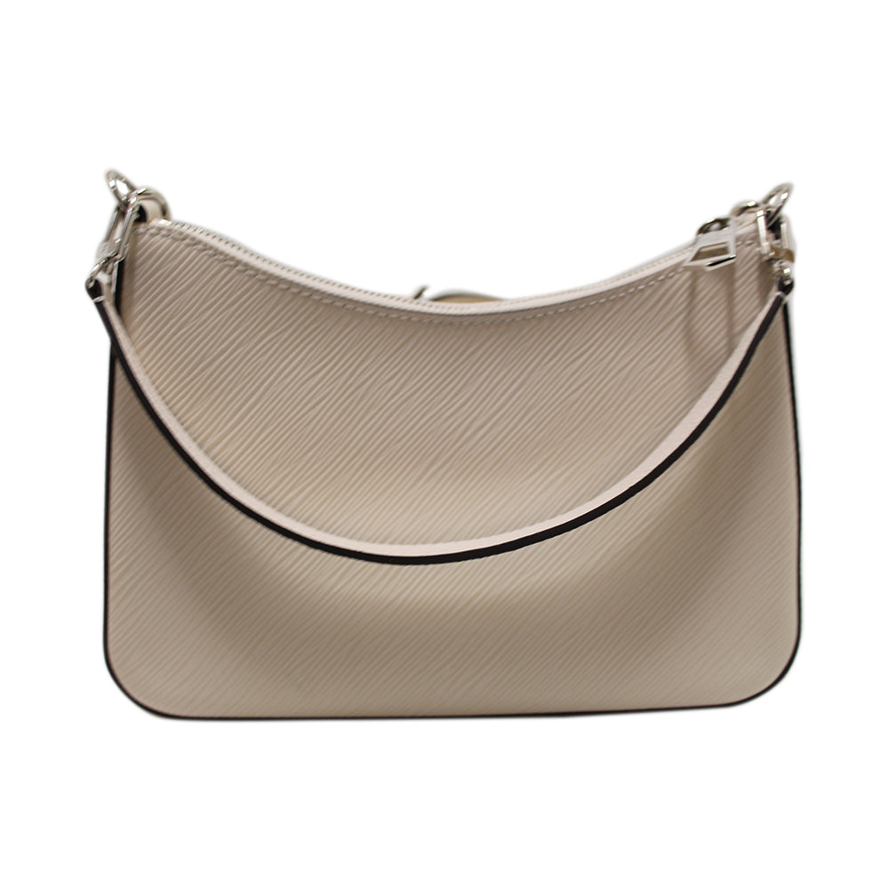 Authentic Louis Vuitton White Epi Leather Marelle Shoulder/Messenger Bag