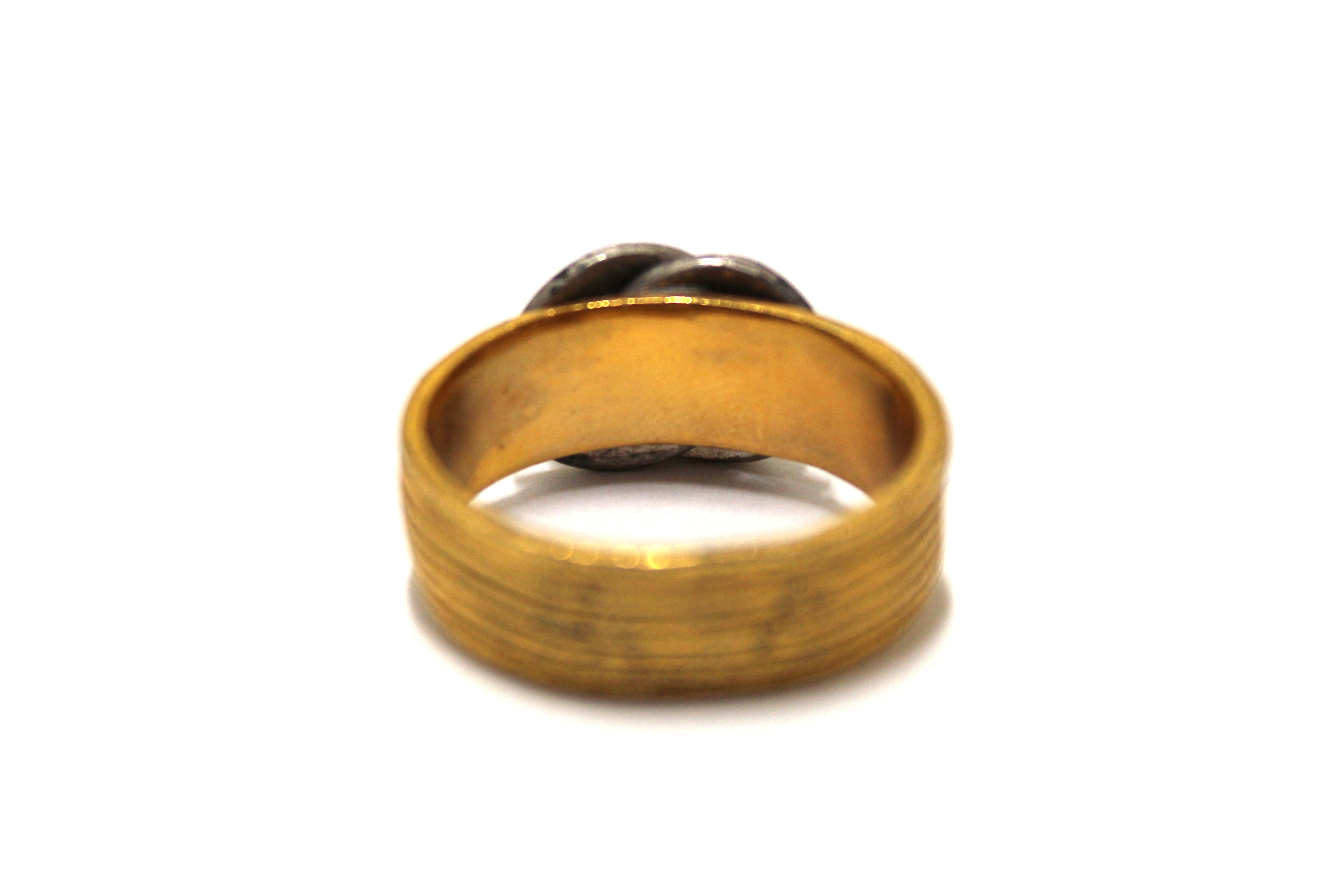 Authentic Vintage Chanel Gold CC Coil Ring Size 8