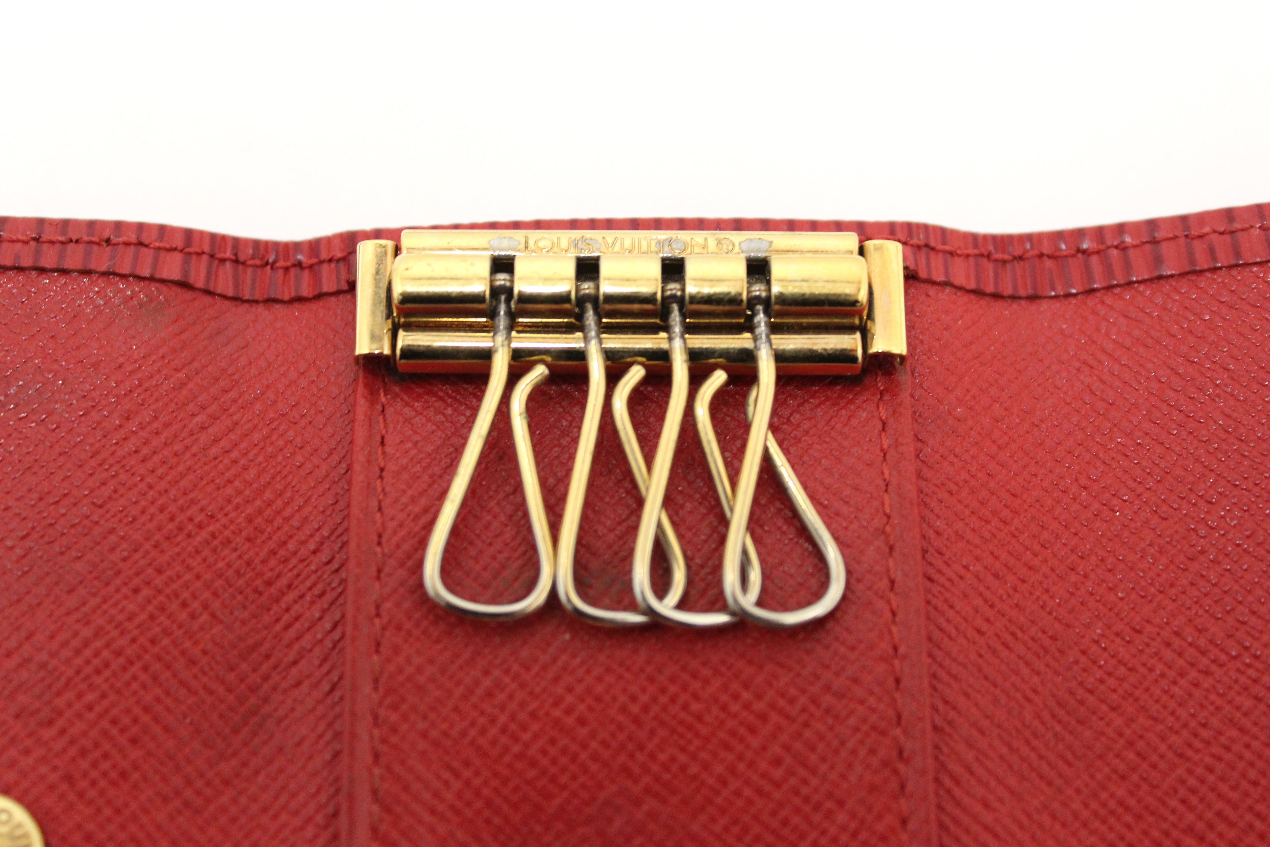 Authentic Louis Vuitton Red Epi Leather 6 Ring Key Holder – Paris