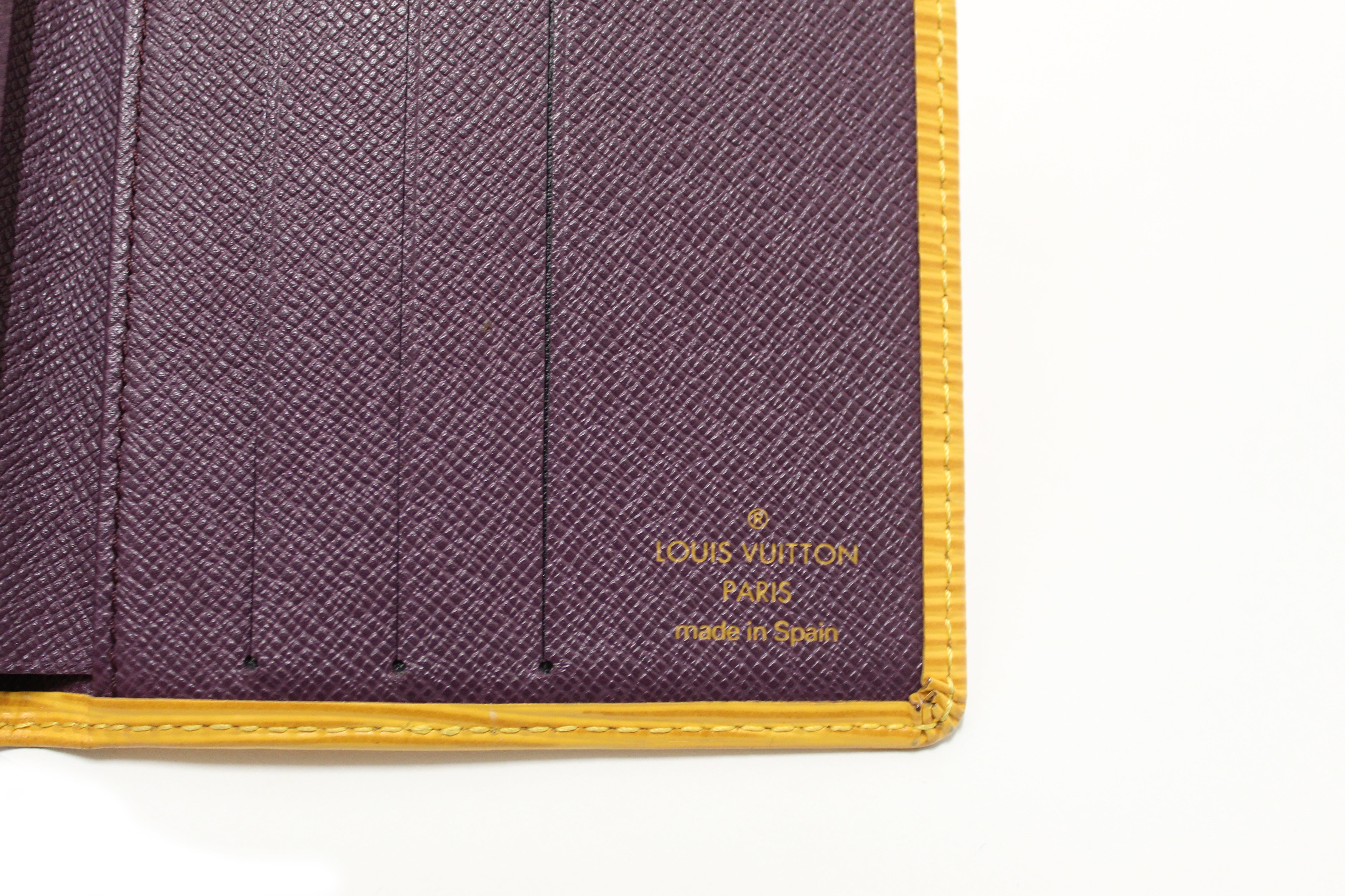 Authentic New Louis Vuitton Yellow Epi Leather French Wallet – Paris  Station Shop