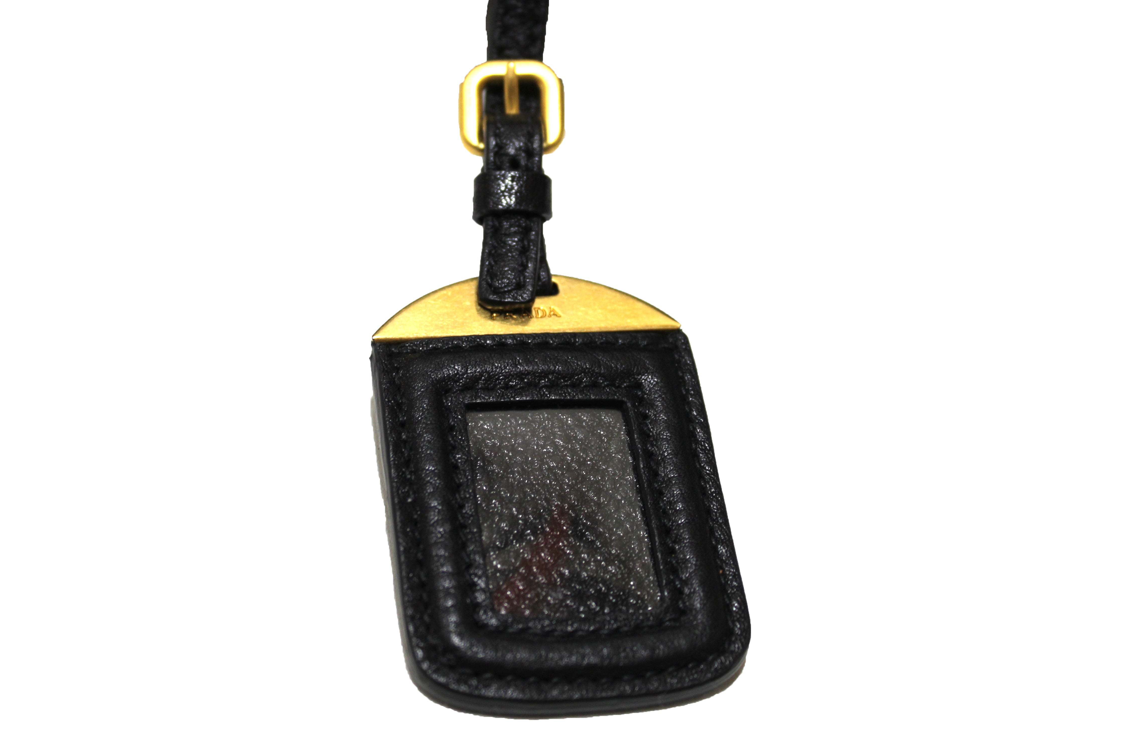 Authentic Prada Black Deerskin Leather Shoulder Bag