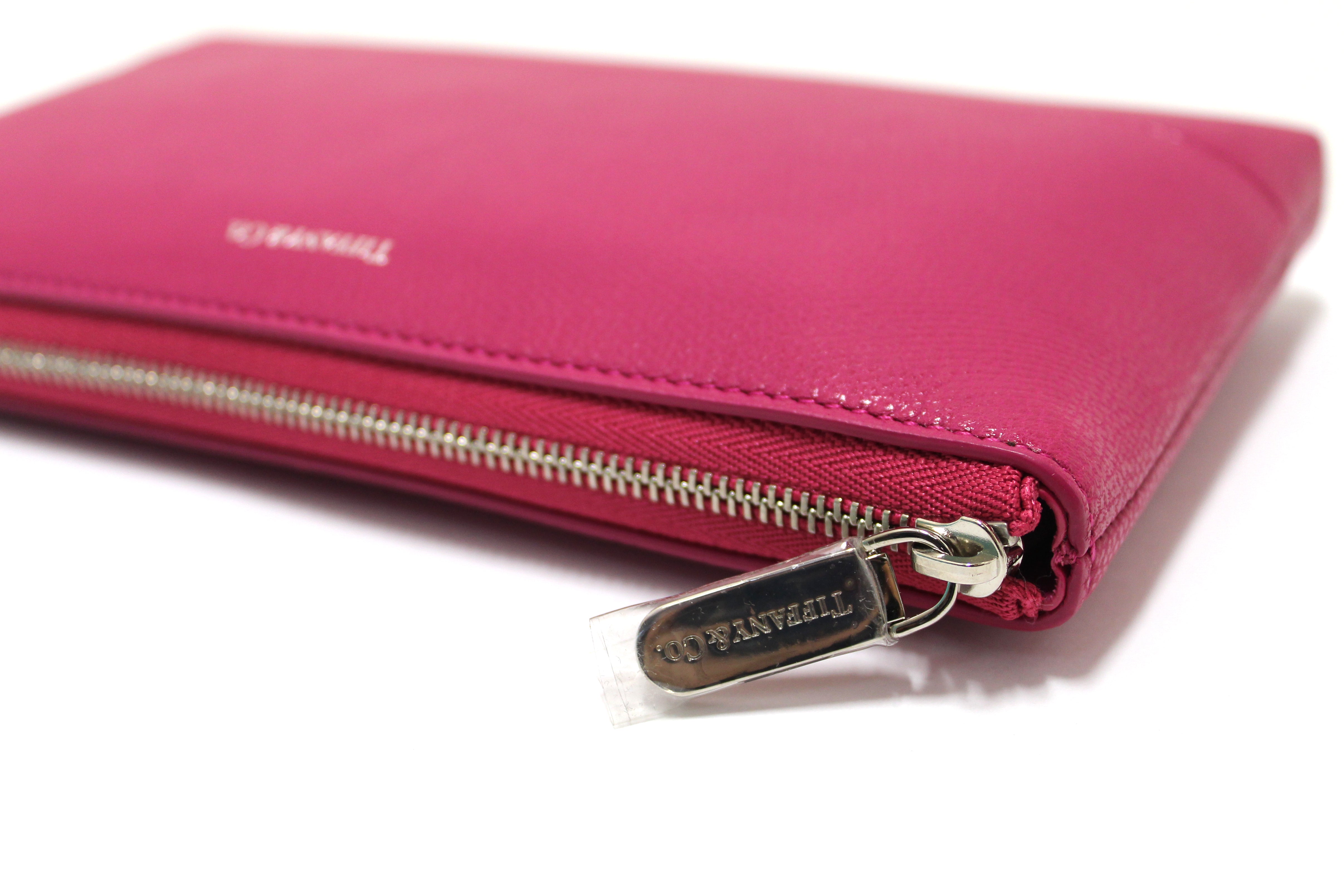 Tiffany&Co Beige Pink Purse Tote Canvas Leather 10.25”x15”x6.5” ID Tag  Charm 