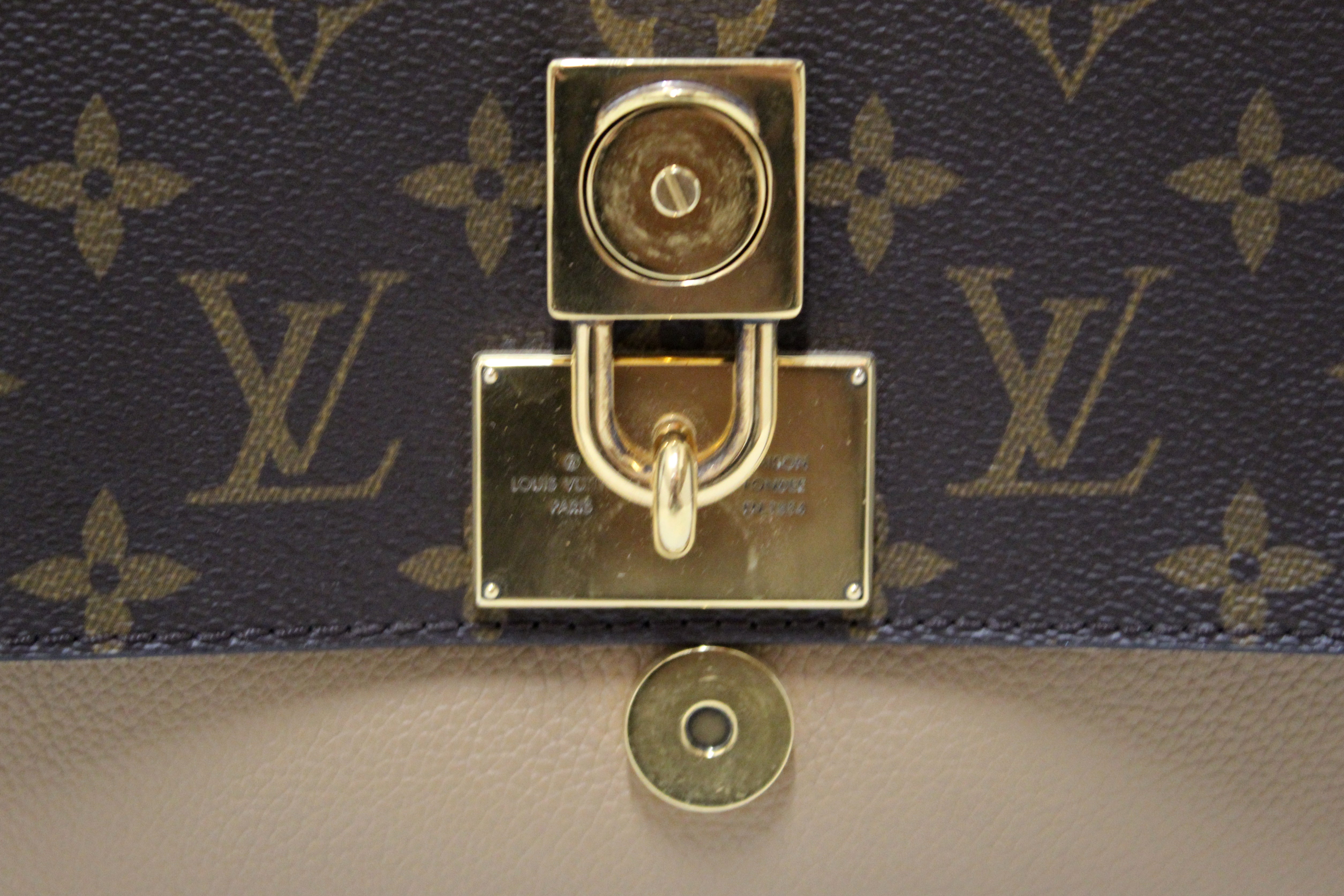 Louis Vuitton Sesame Leather Monogram Canvas Marignan Bag, myGemma, NZ