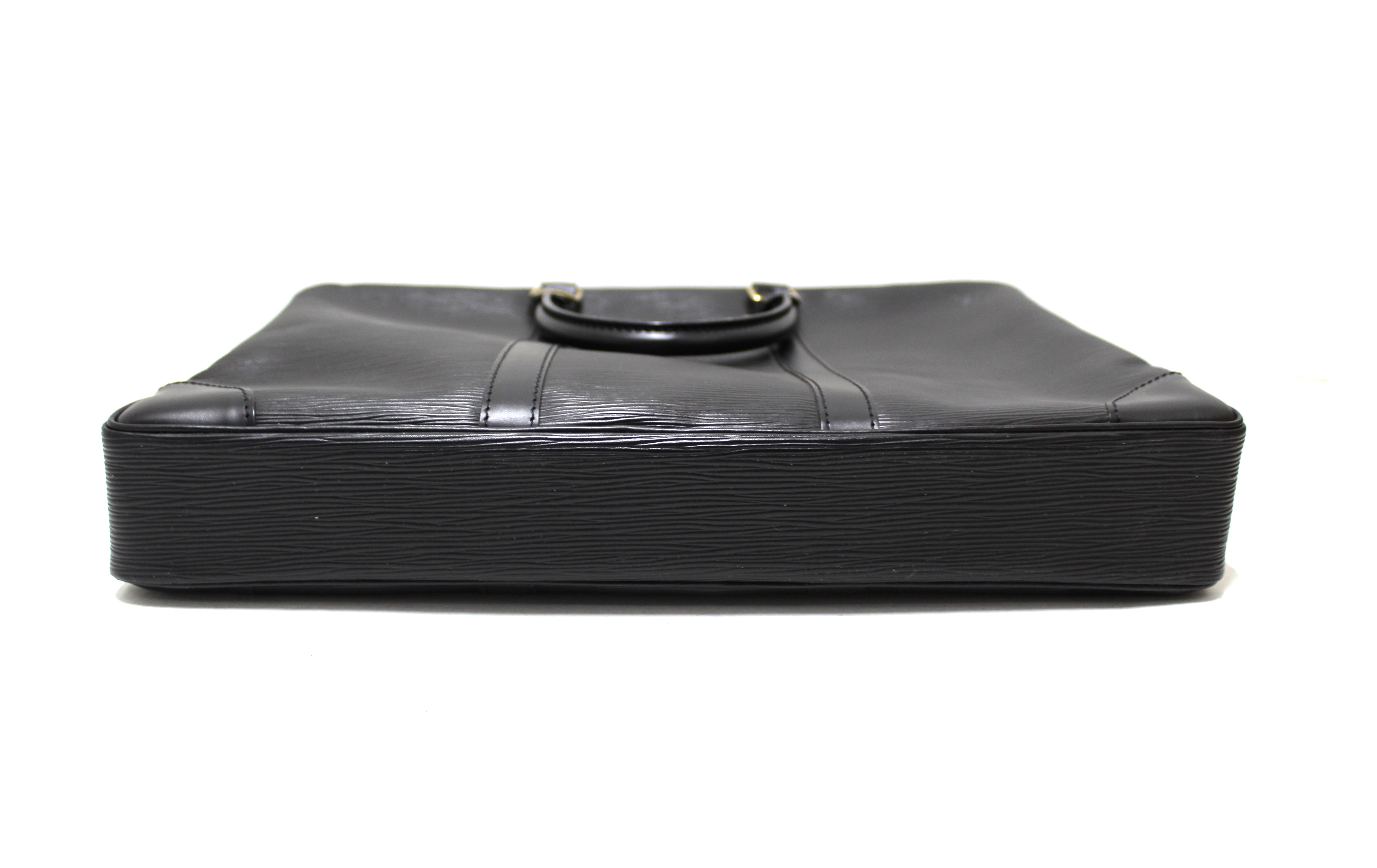 LOUIS VUITTON Briefcase M40321 Porto Documan-Voyage Epi Leather Black –