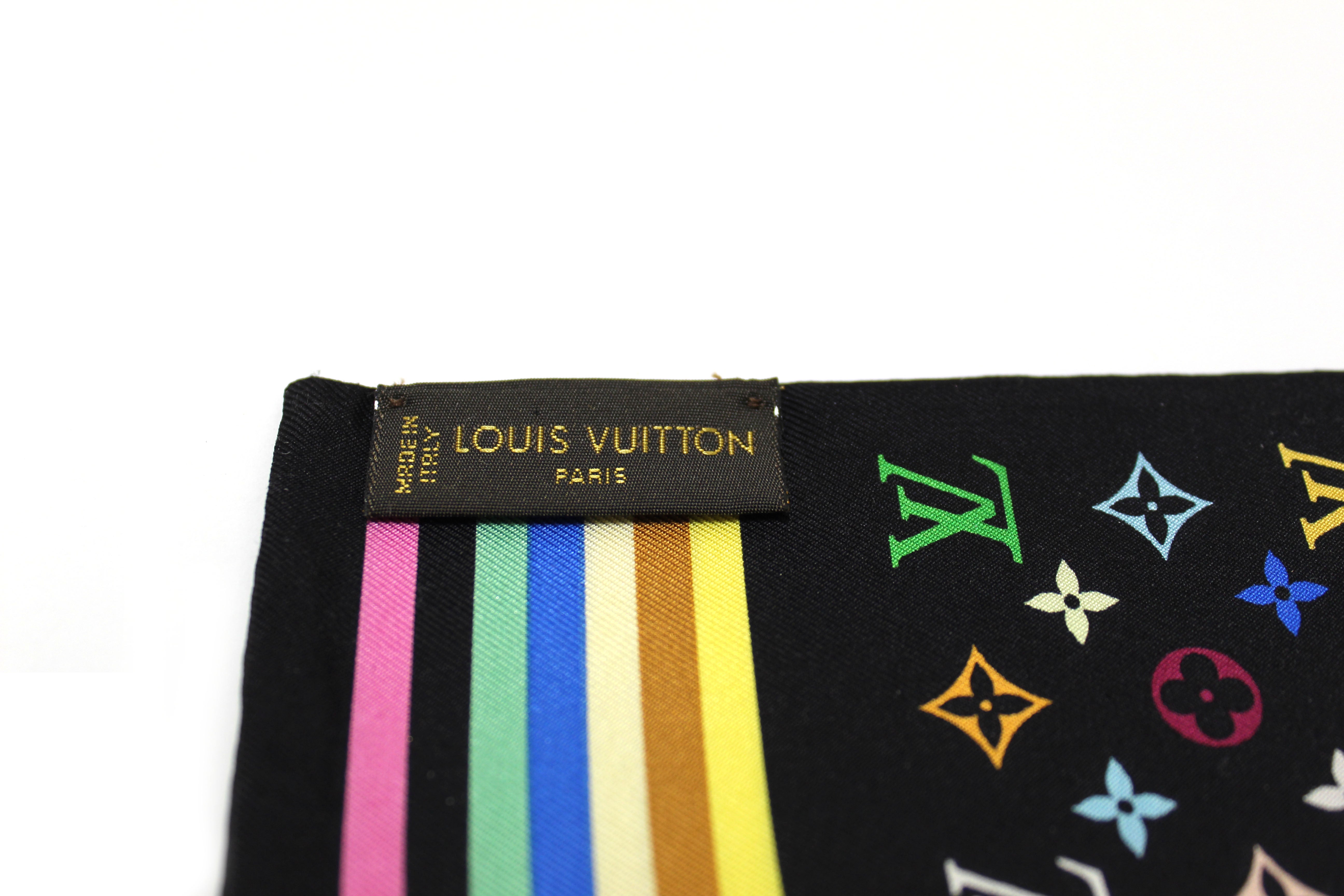 Pre-Owned Louis Vuitton LOUIS VUITTON Bandeau BB/LV&ME Light Blue/Light  Pink M76443 Silk 100% Alphabet Monogram Twilly Scarf Hair Bag (Like New) 