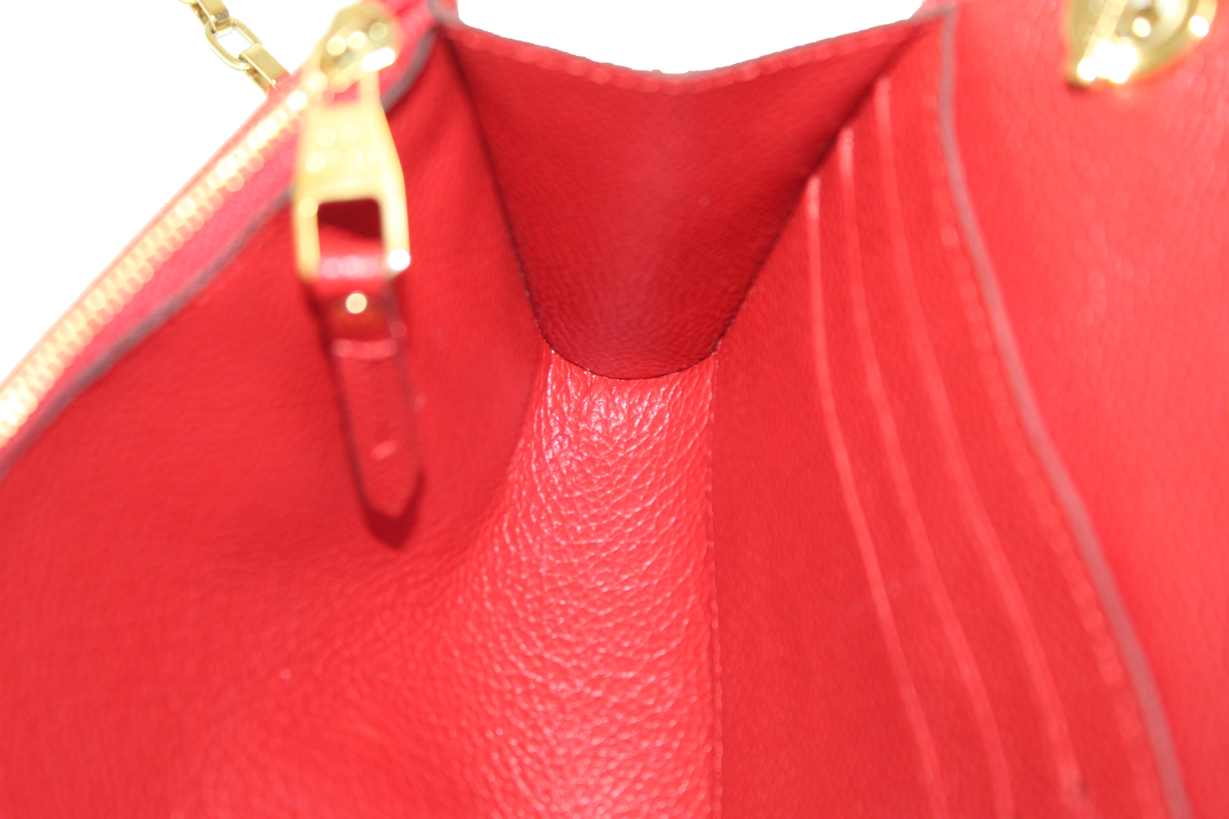 Louis Vuitton Red Empreinte Leather Saint-Germain Pochette With