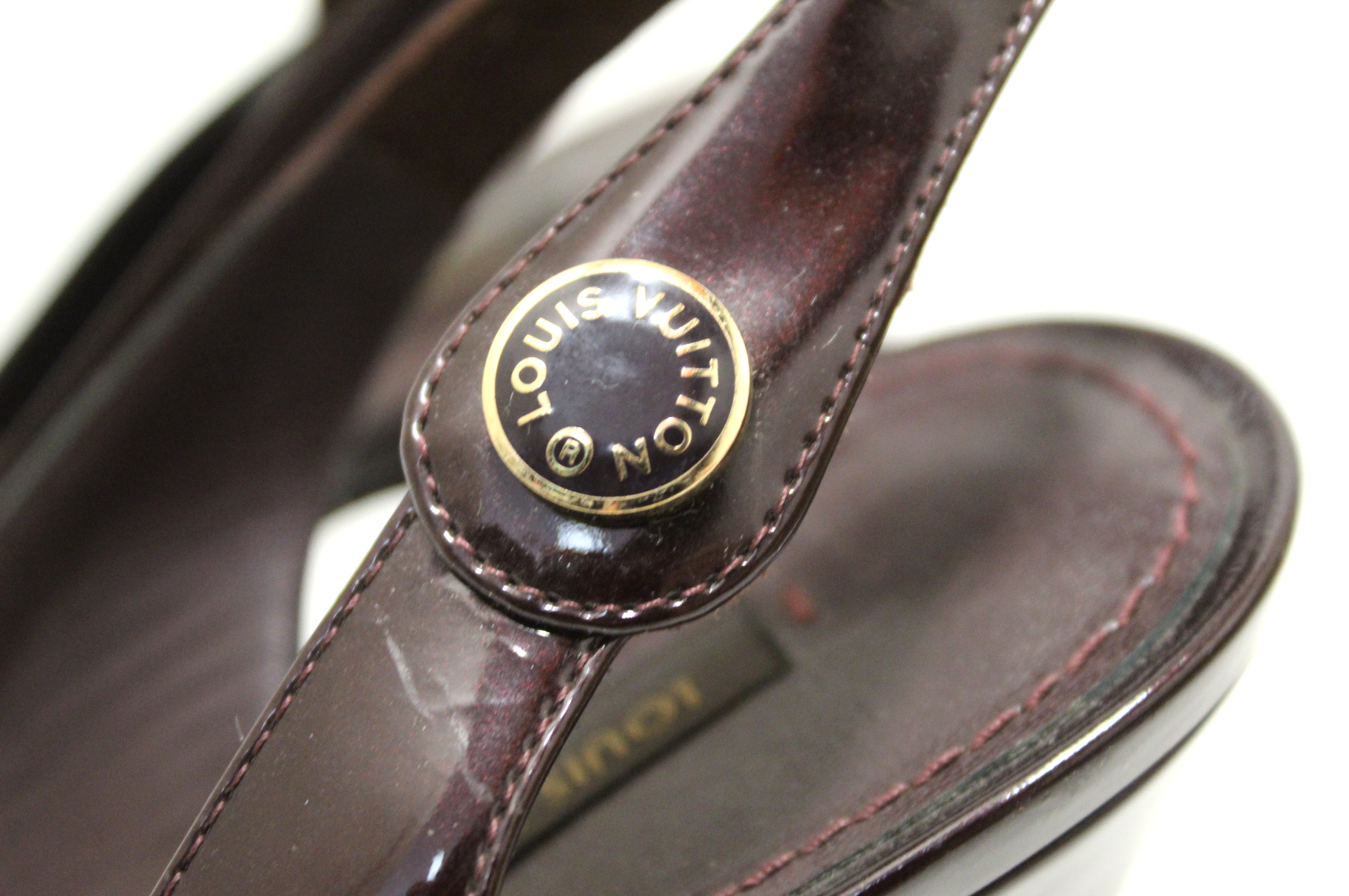 Louis Vuitton Brown Leather Sandals
