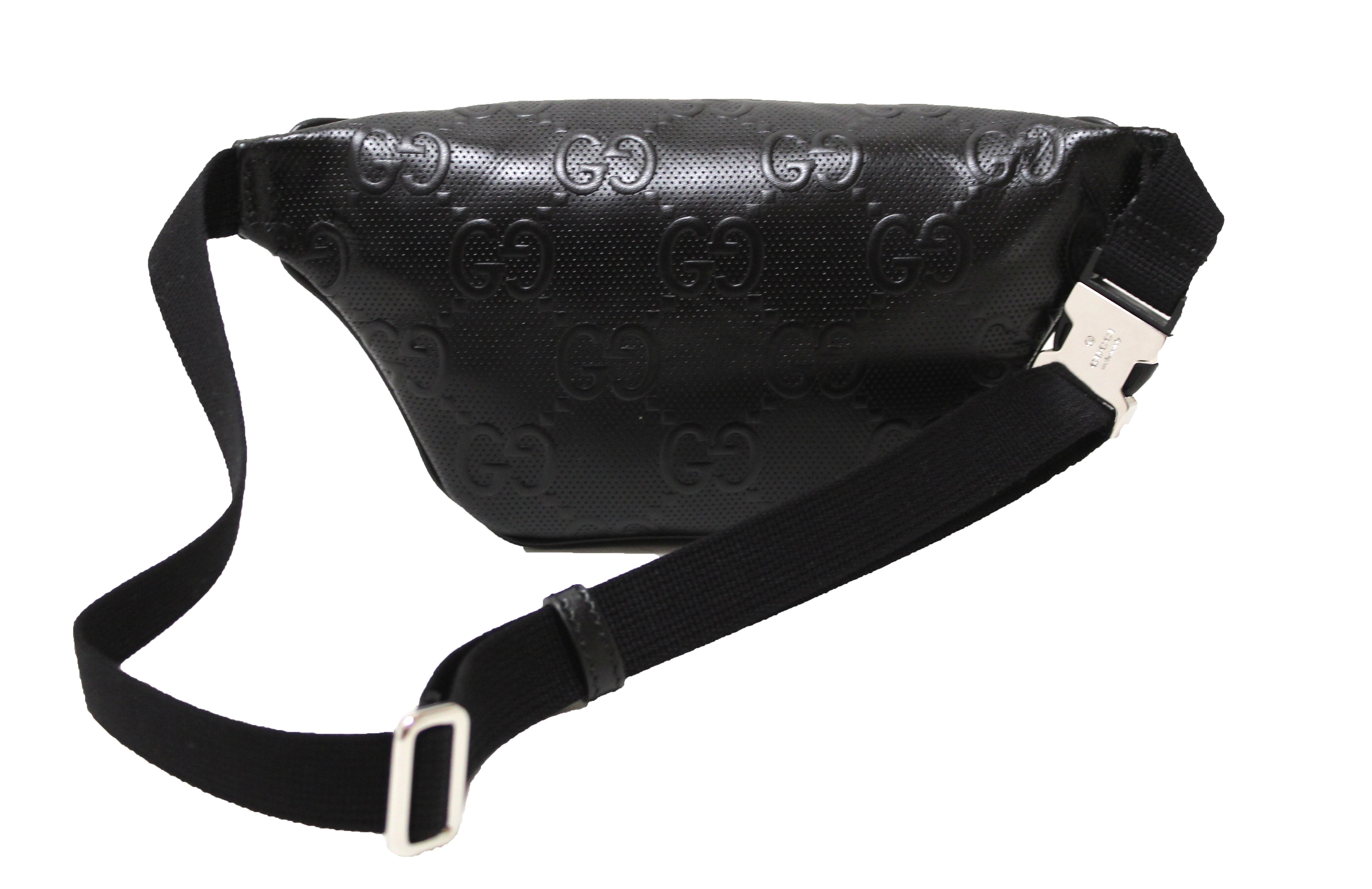 Black Gucci GG Embossed Belt Bag