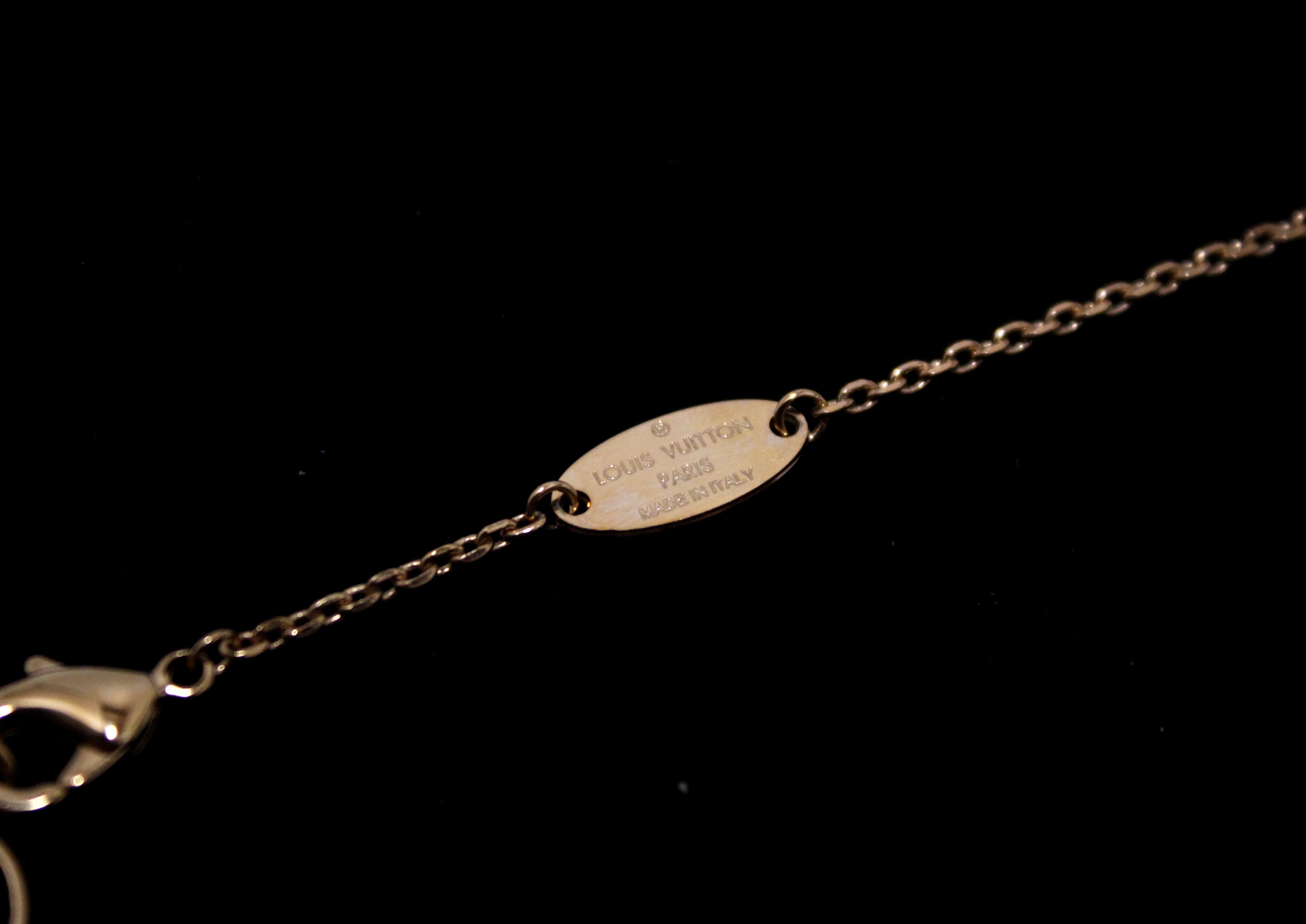 Louis Vuitton Vivienne Necklace Gold Metal