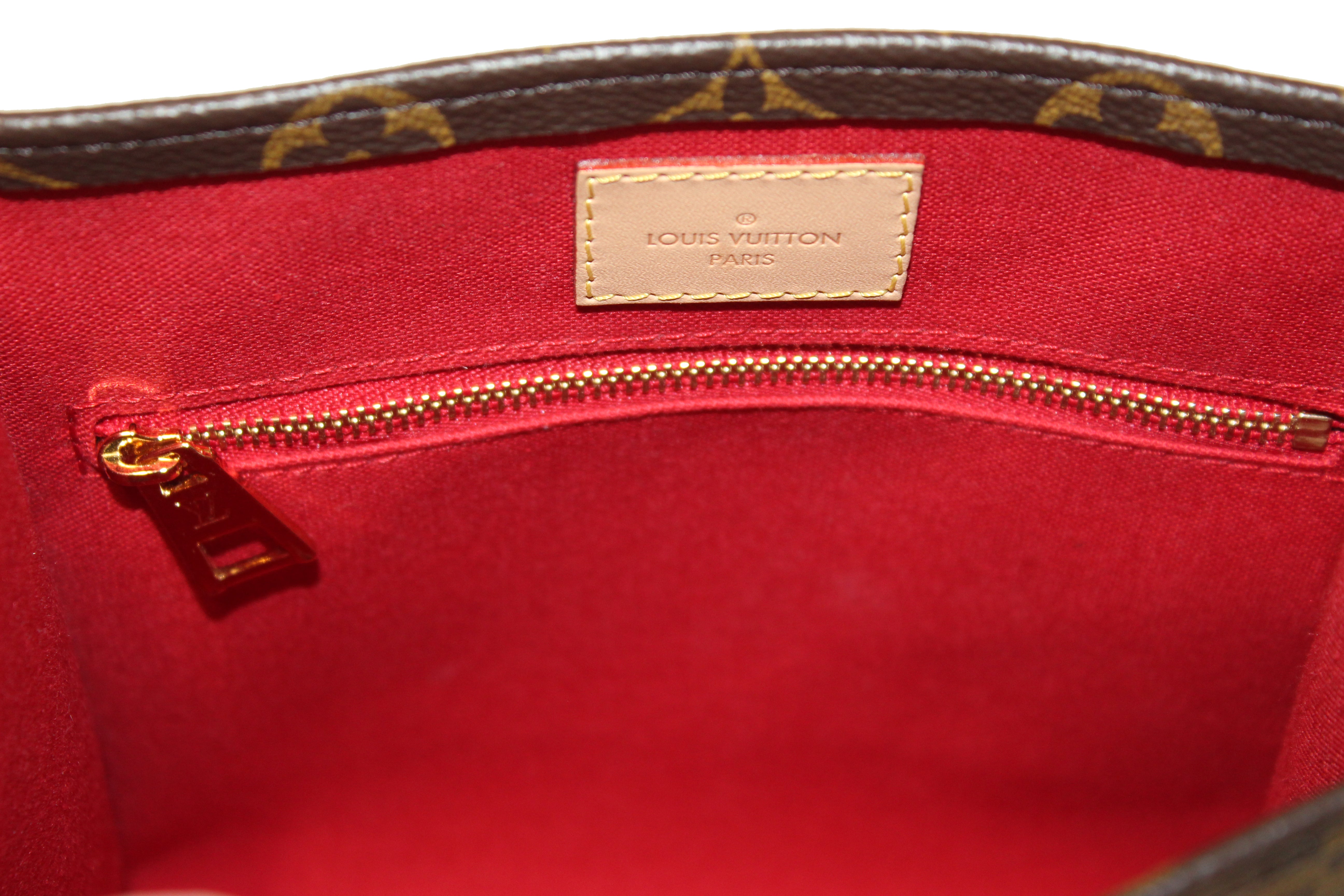 Authentic Louis Vuitton Classic Monogram Sac Plat BB Handbag