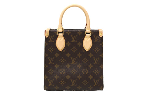 Authentic Louis Vuitton Classic Monogram Sac Plat BB Handbag