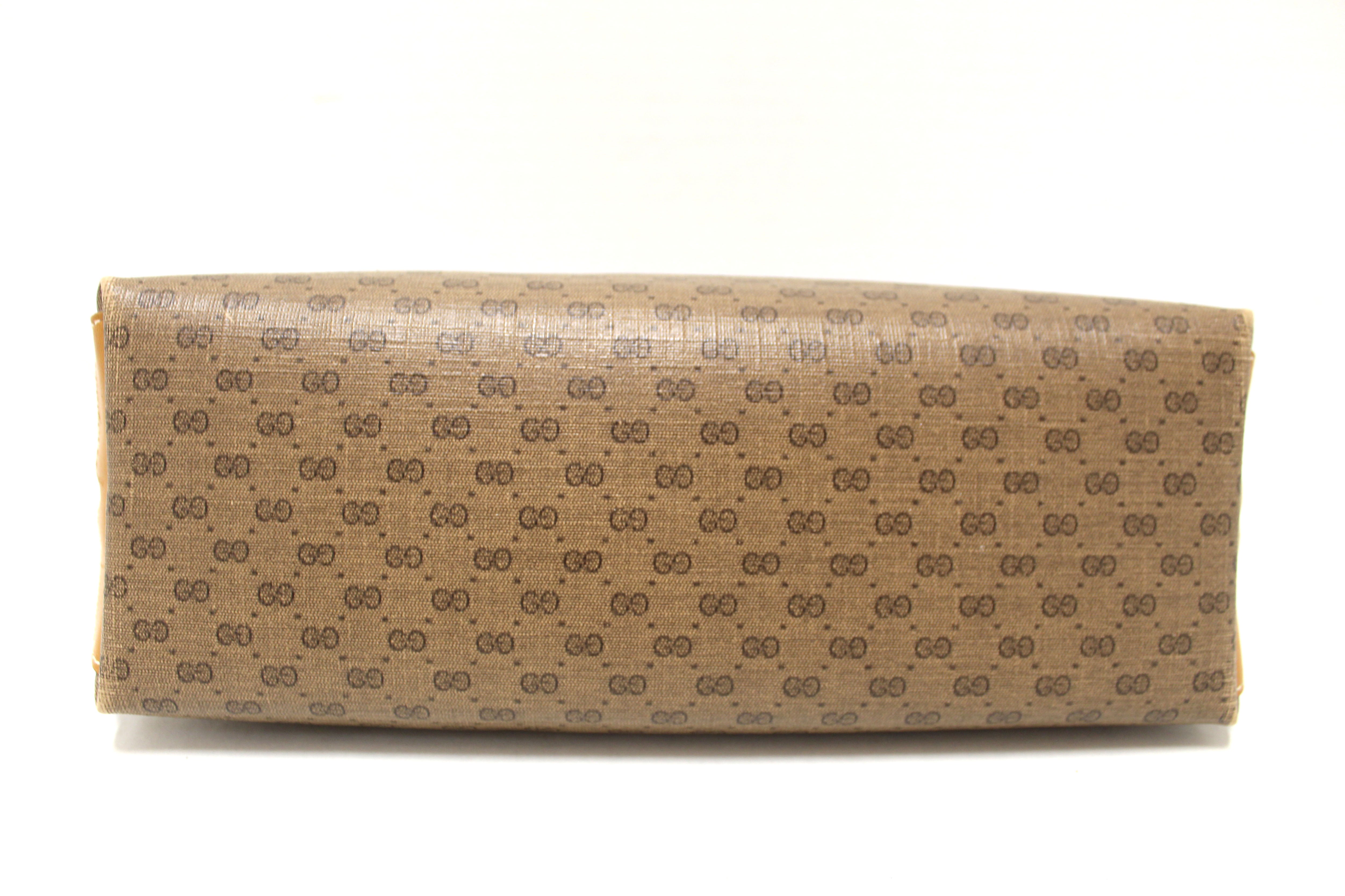 Authentic Gucci Vintage GG Monogram Pencil Case Brown