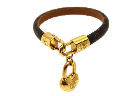 Authentic Louis Vuitton Nano Monogram Crazy In Lock Bracelet Size 17