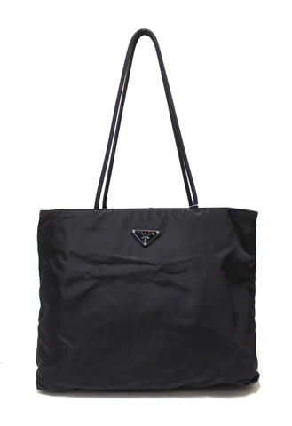 Authentic New Prada Black Nylon Tessuto Large Tote Shoulder Bag B4681