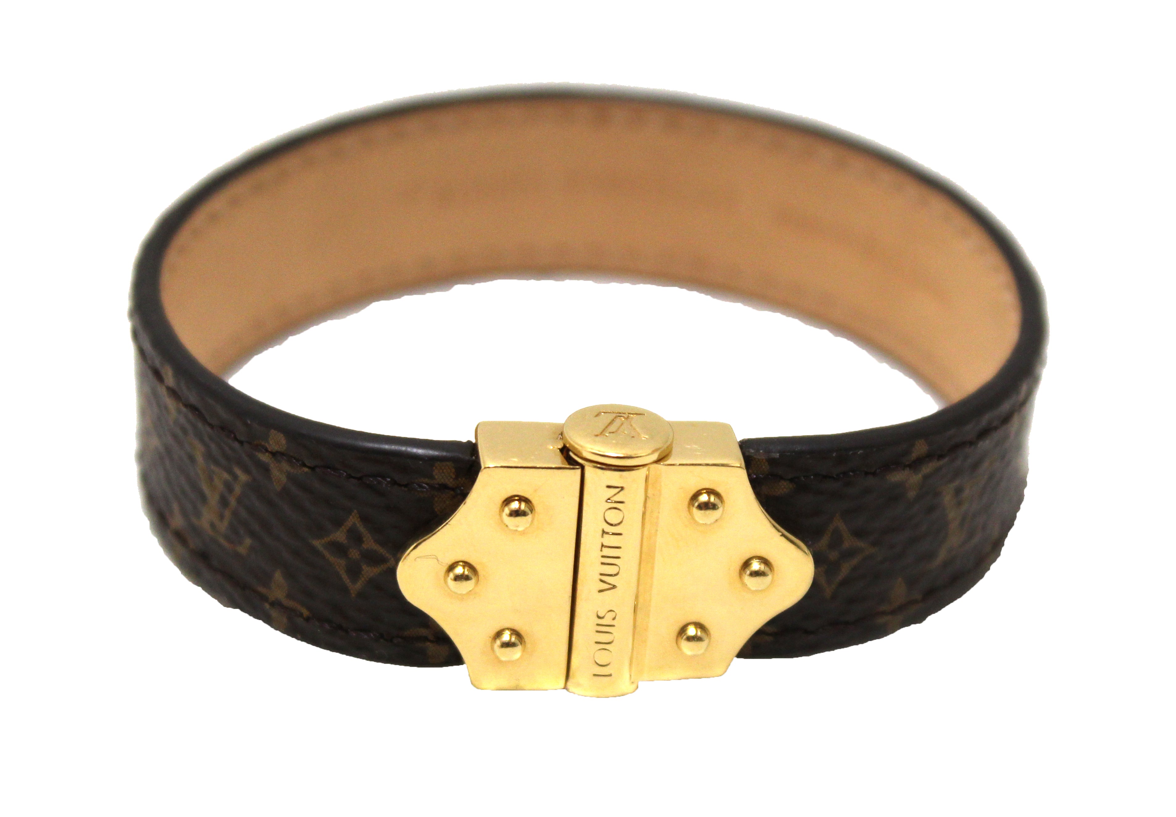 Authentic Louis Vuitton Nano Monogram Bracelet Size 17
