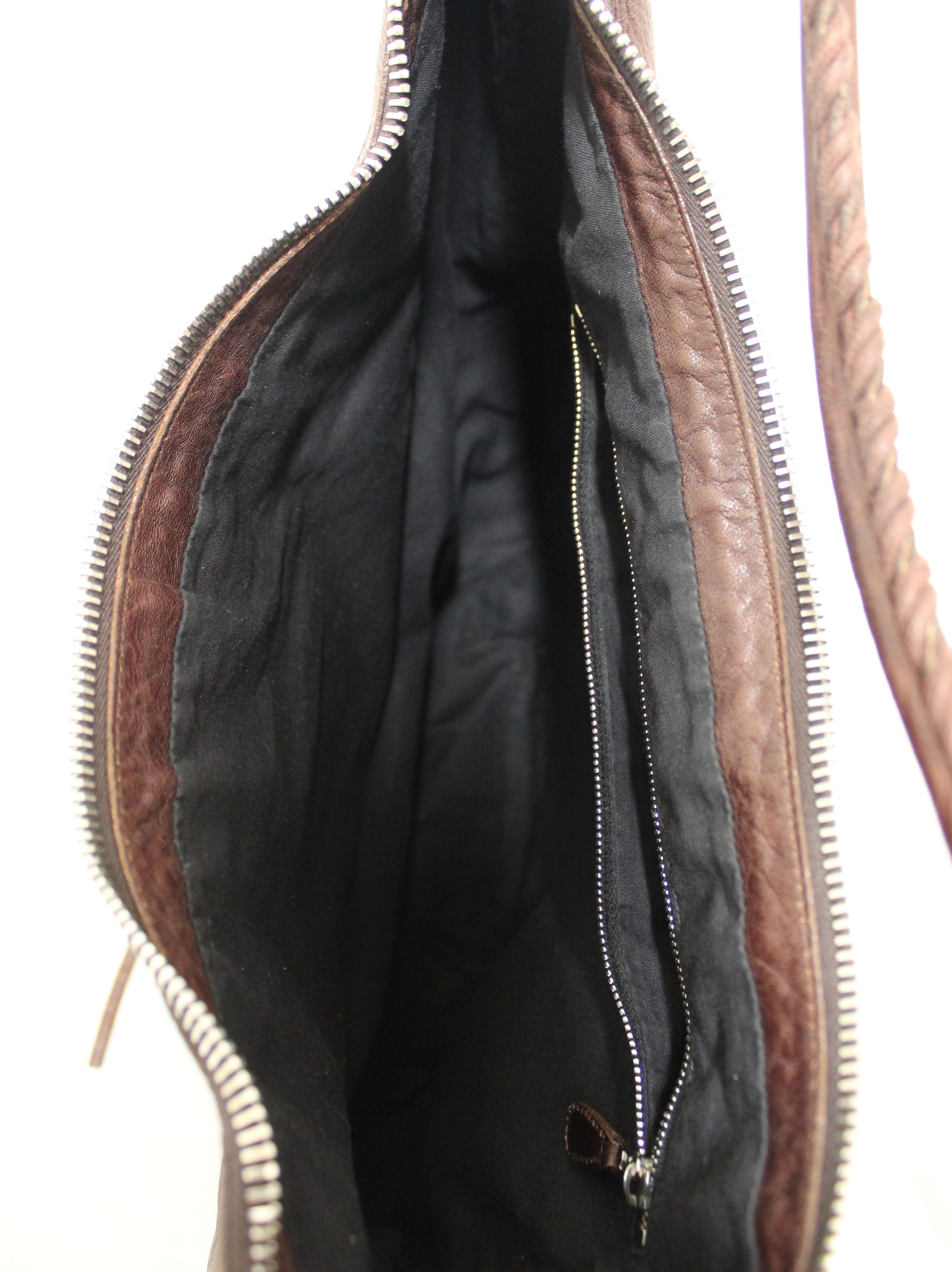 Authentic Balenciaga Brown Chevre Leather Giant 21 Hobo Bag
