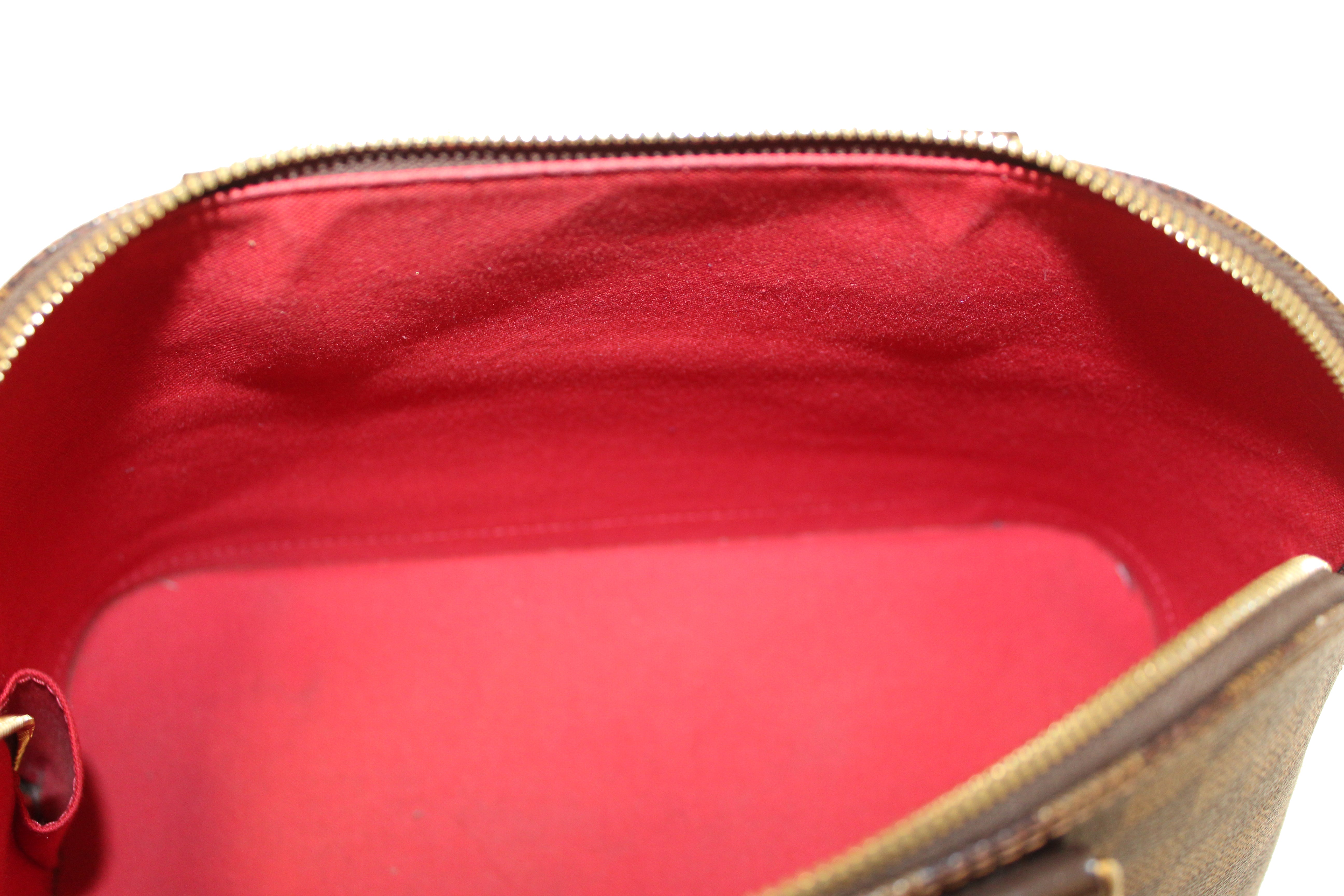 Authentic Louis Vuitton Damier Ebene Canvas Classic Alma PM Hand Bag
