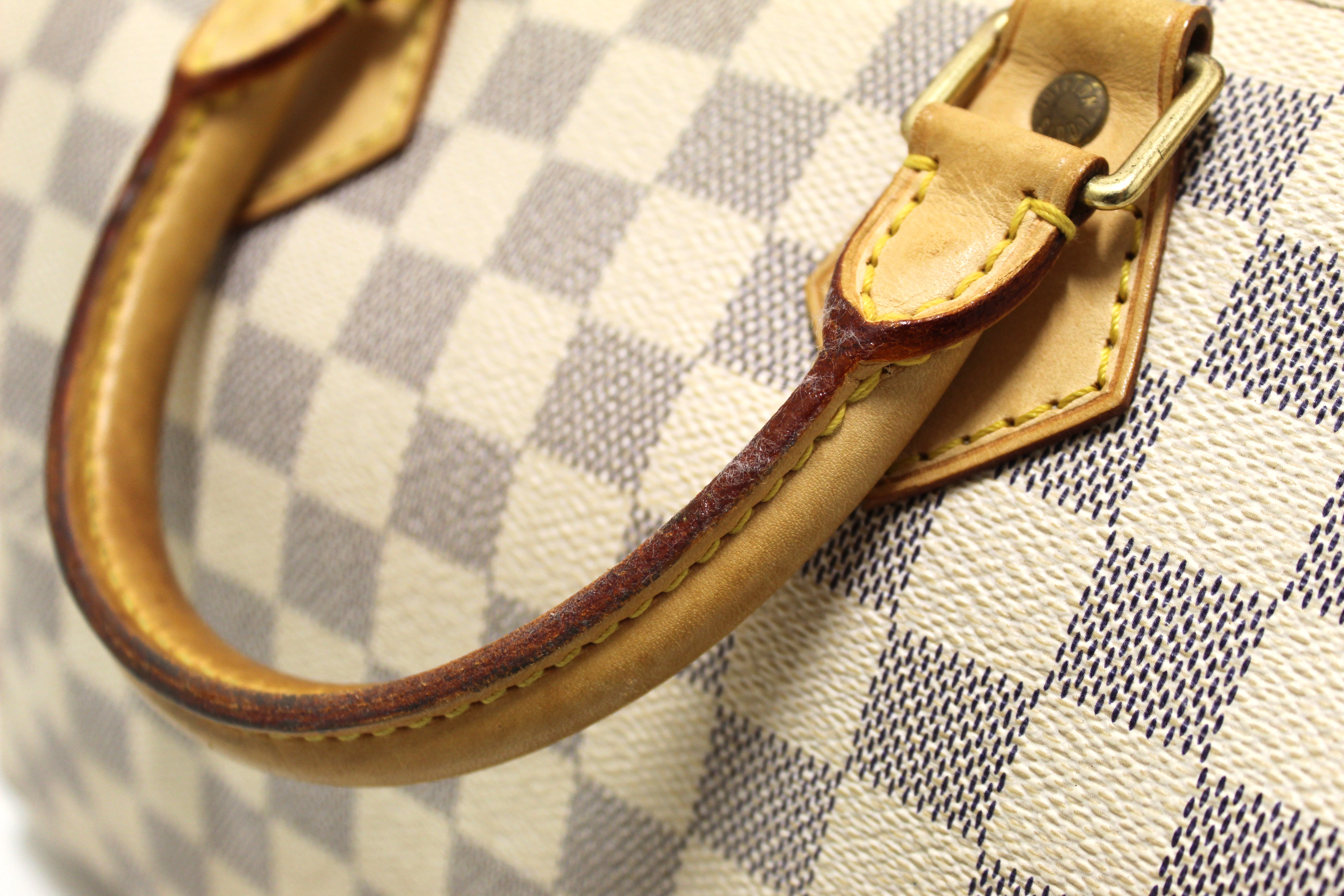 Authentic Louis Vuitton Damier Azur Canvas Speedy 25 Handbag