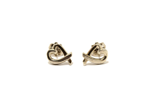 Authentic Tiffany & Co. Sterling Silver 925 Picasso Heart Earrings