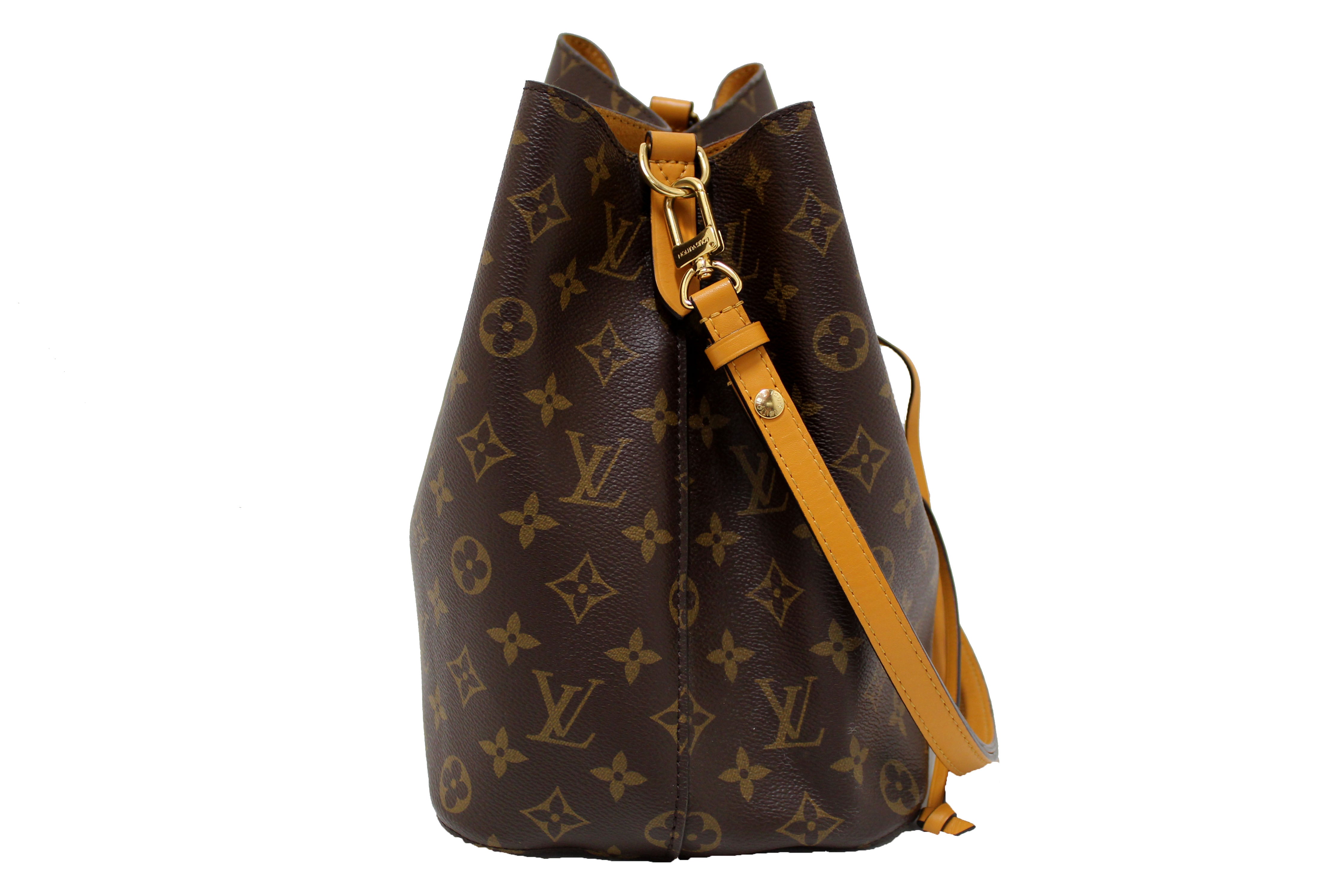 Authentic Louis Vuitton Classic Monogram Yellow NeoNoe Shoulder Bag
