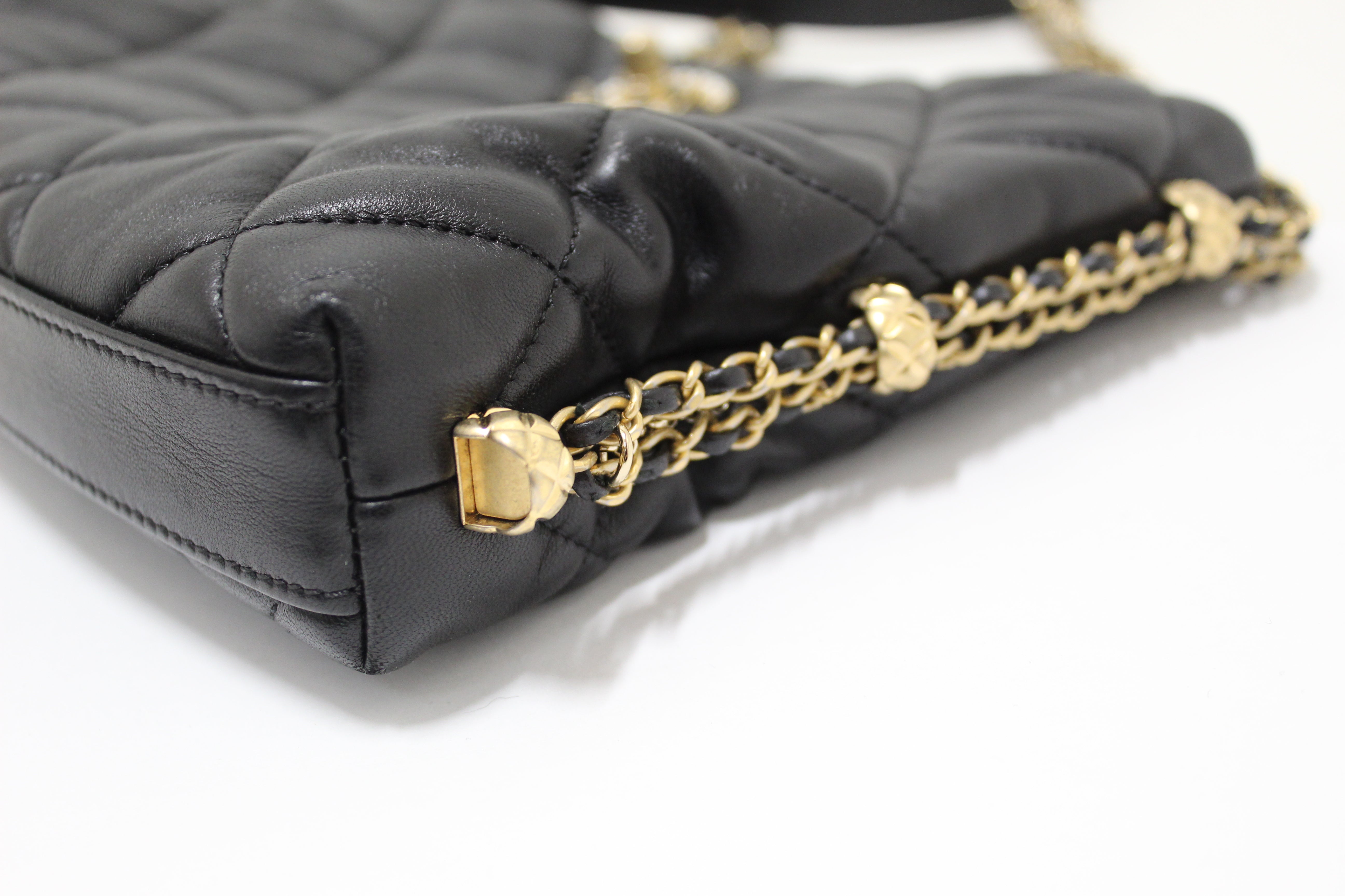 Pristine Chanel Black Aged Calfskin Chain Around Maxi Flap Bag SHW – Boutique  Patina