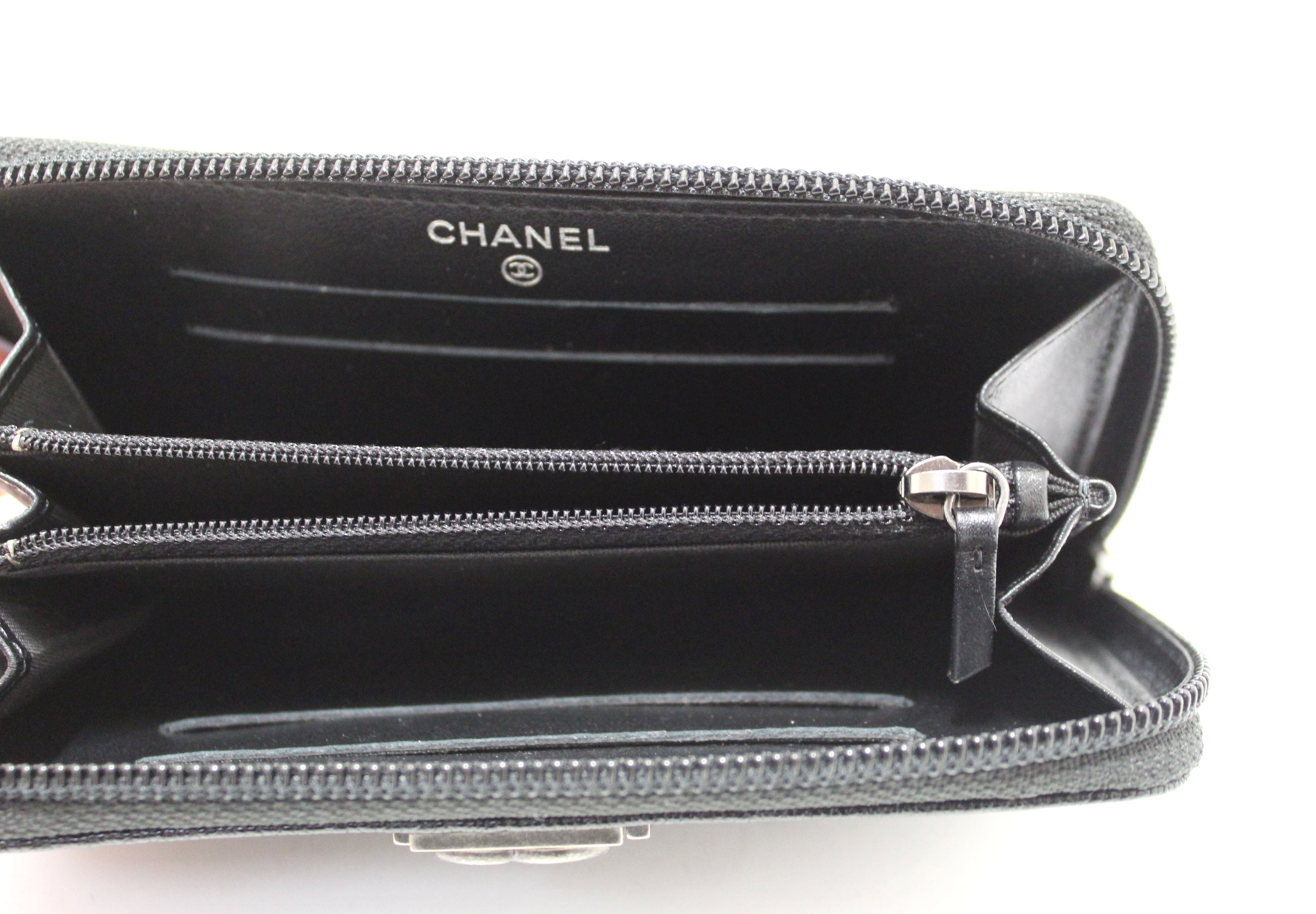 Chanel Small Boy Zip Around Wallet