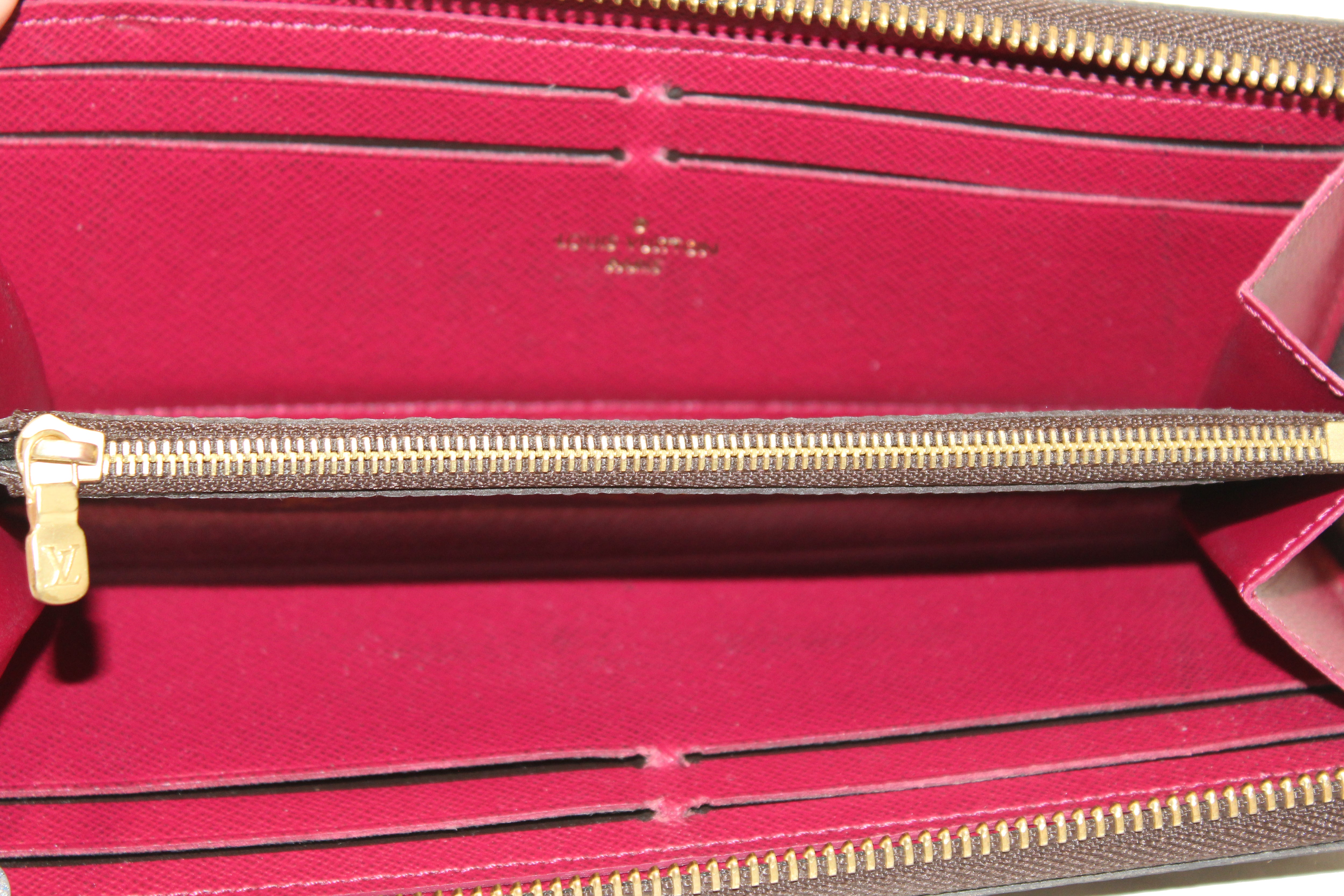 Authentic New Louis Vuitton Classic Monogram Fuchsia Clemence Wallet –  Paris Station Shop