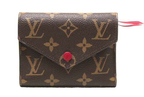 Authentic Louis Vuitton Classic Monogram Fuchsia Victorine Wallet