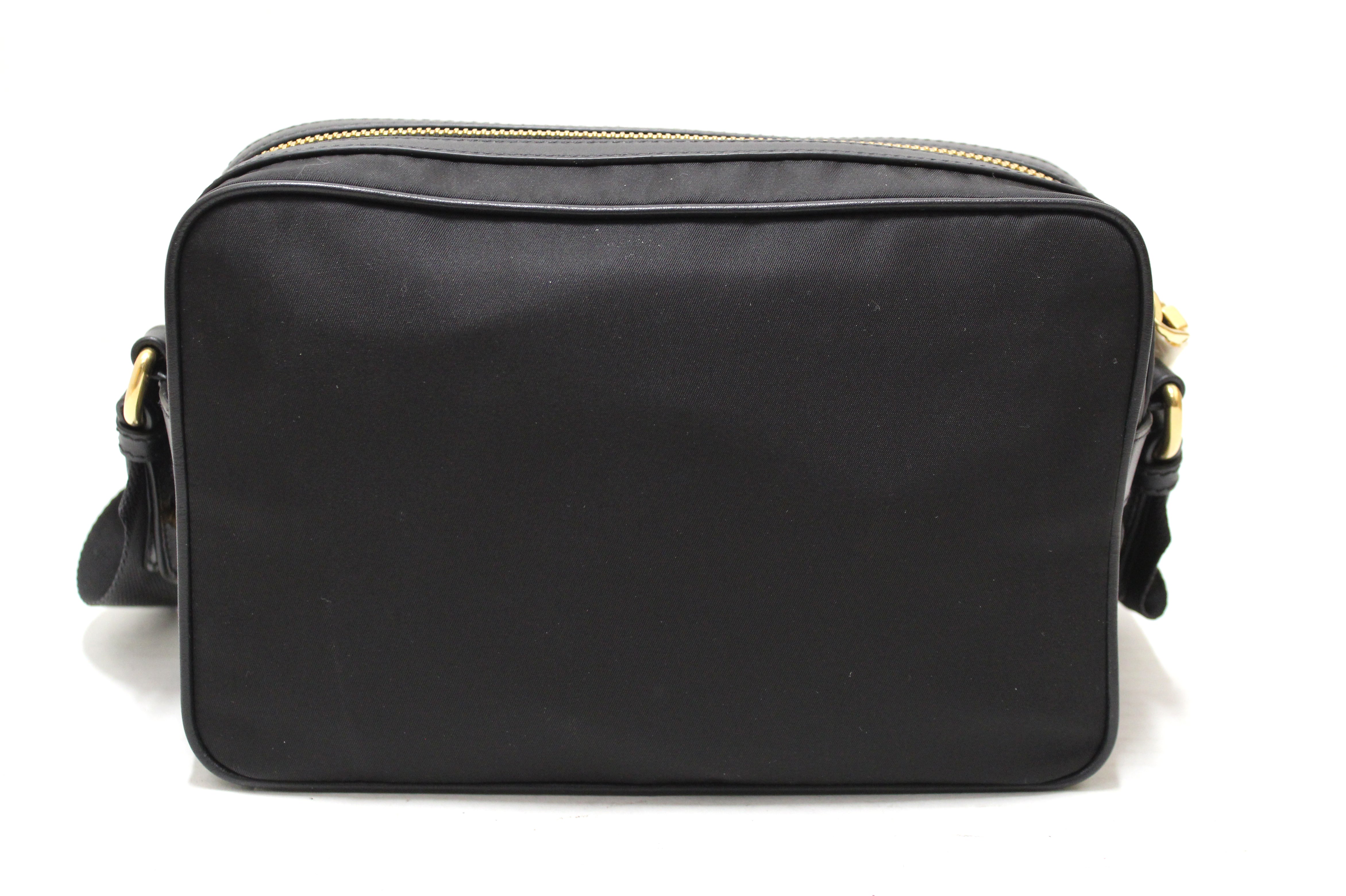 Prada Bandoliera Nylon Shoulder Bag In Black