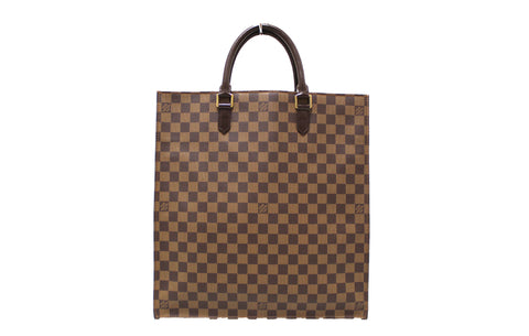 Authentic Louis Vuitton Damier Ebene Sac Plat Handbag