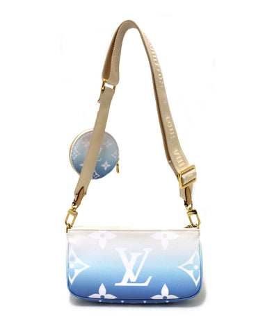 NEW Authentic Louis Vuitton Giant Monogram Summer By the Pool Blue Multi-Pochette Accessoires Bag