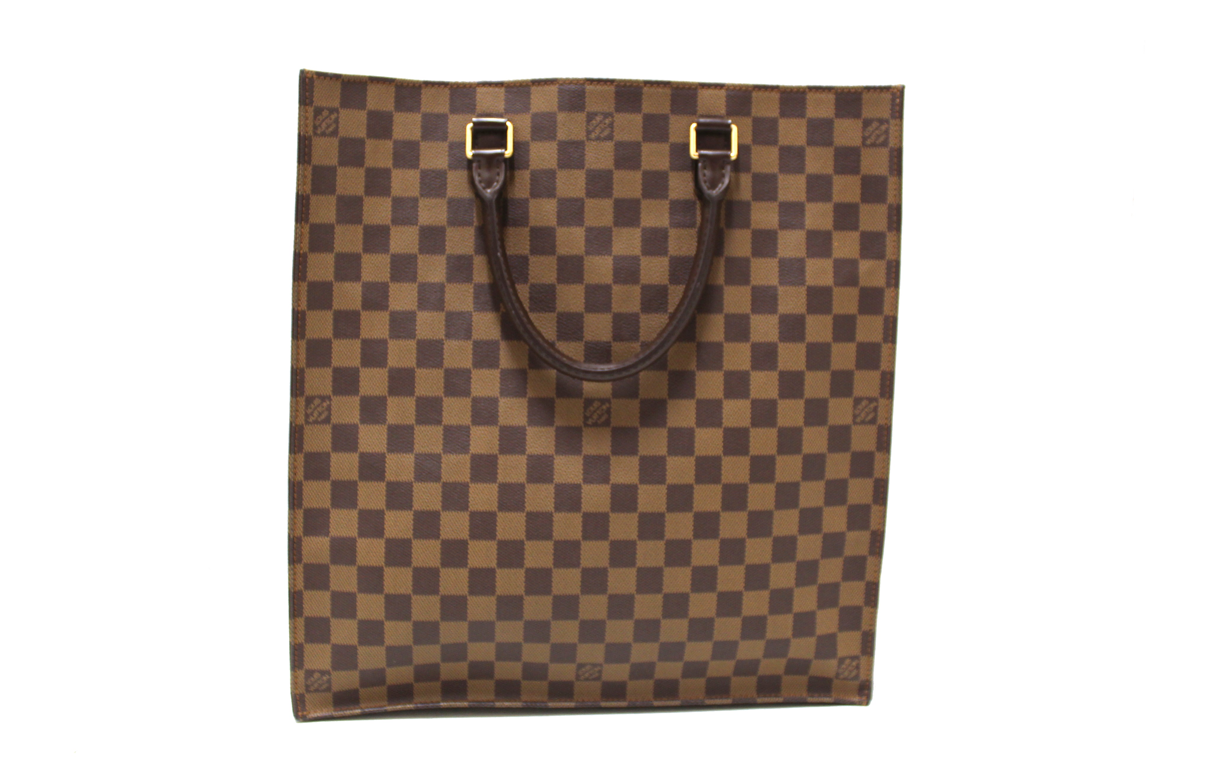 Authentic Louis Vuitton Damier Ebene Sac Plat Handbag