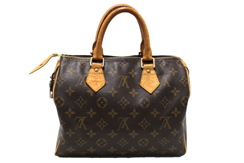 Authentic Louis Vuitton Classic Monogram Speedy 25 Handbag