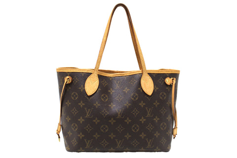 Authentic Louis Vuitton Classic Monogram Neverfull PM Tote Shoulder Bag