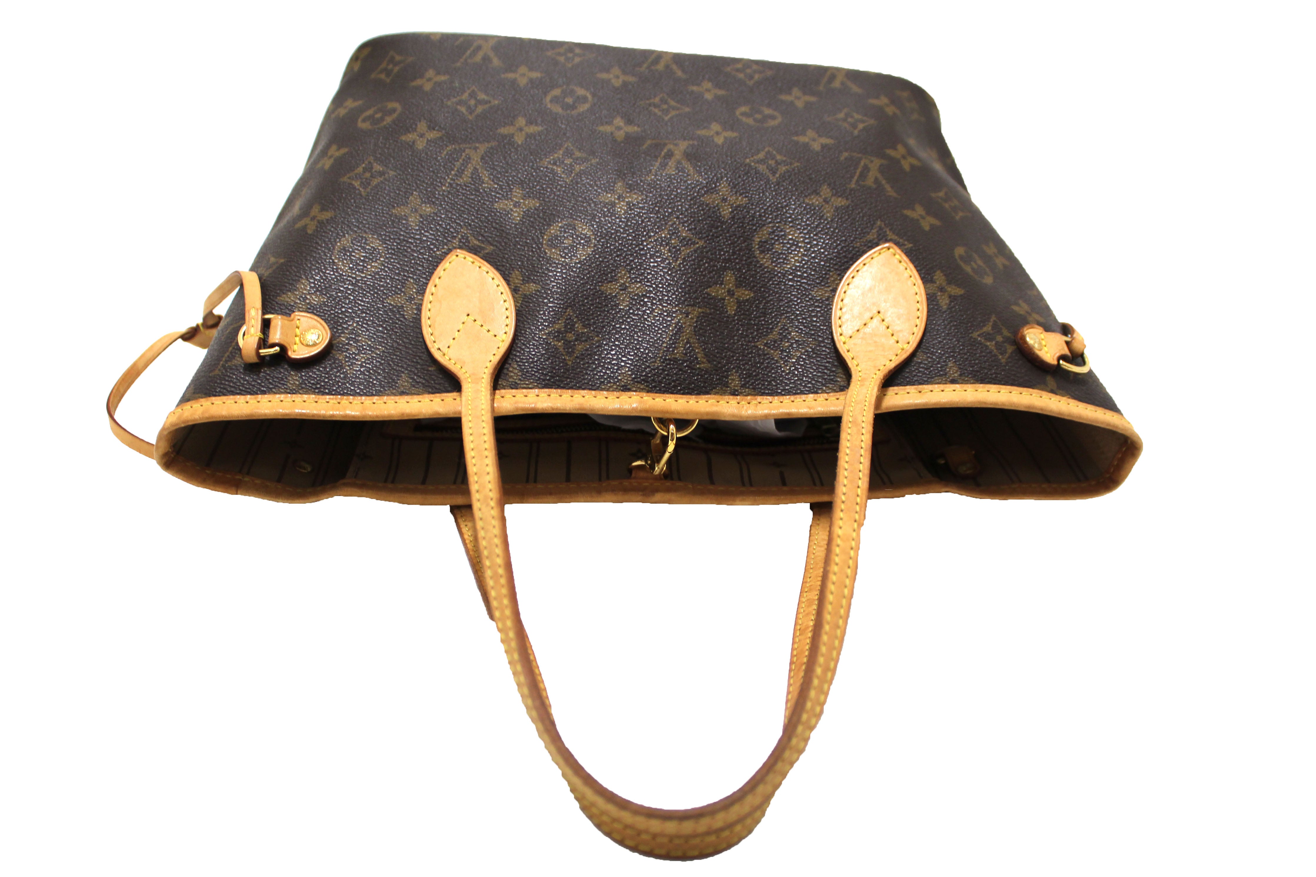 Authentic Louis Vuitton Classic Monogram Neverfull PM Tote Shoulder Bag