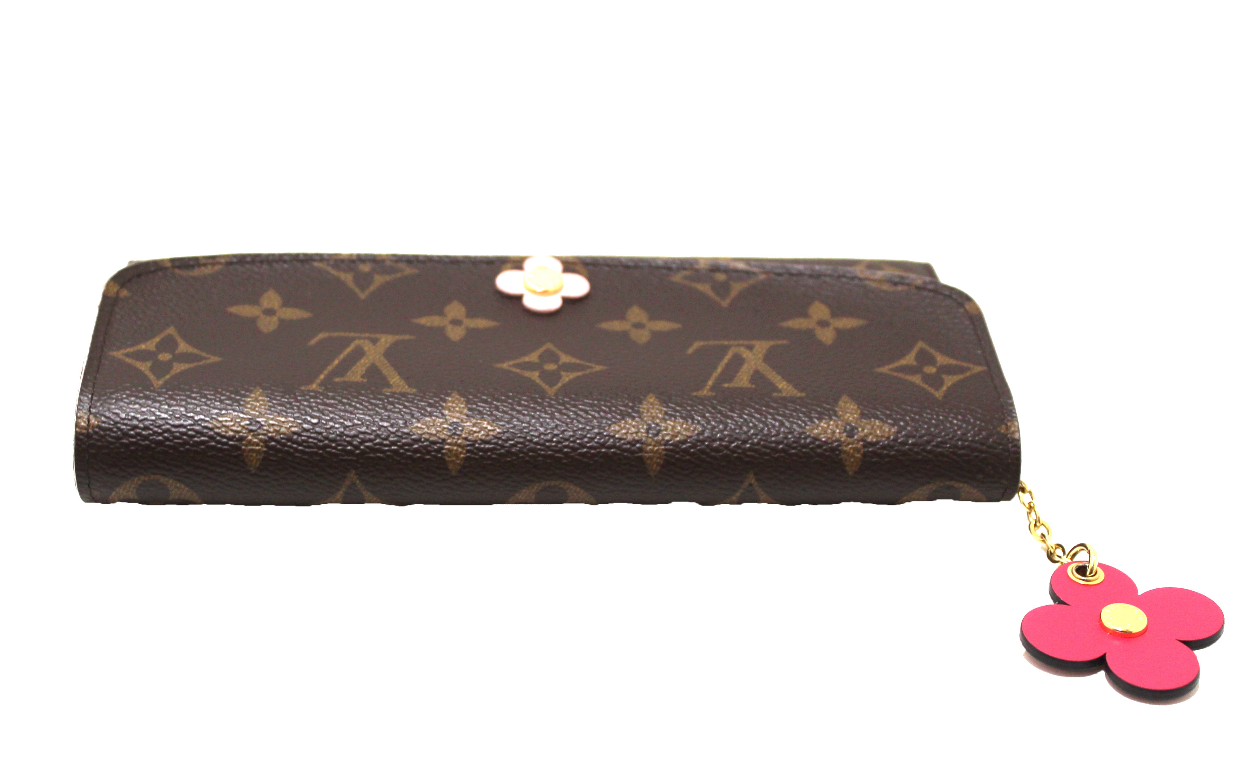 NEW Louis Vuitton Wallet Black Flower SAME DAY SHIPPING for