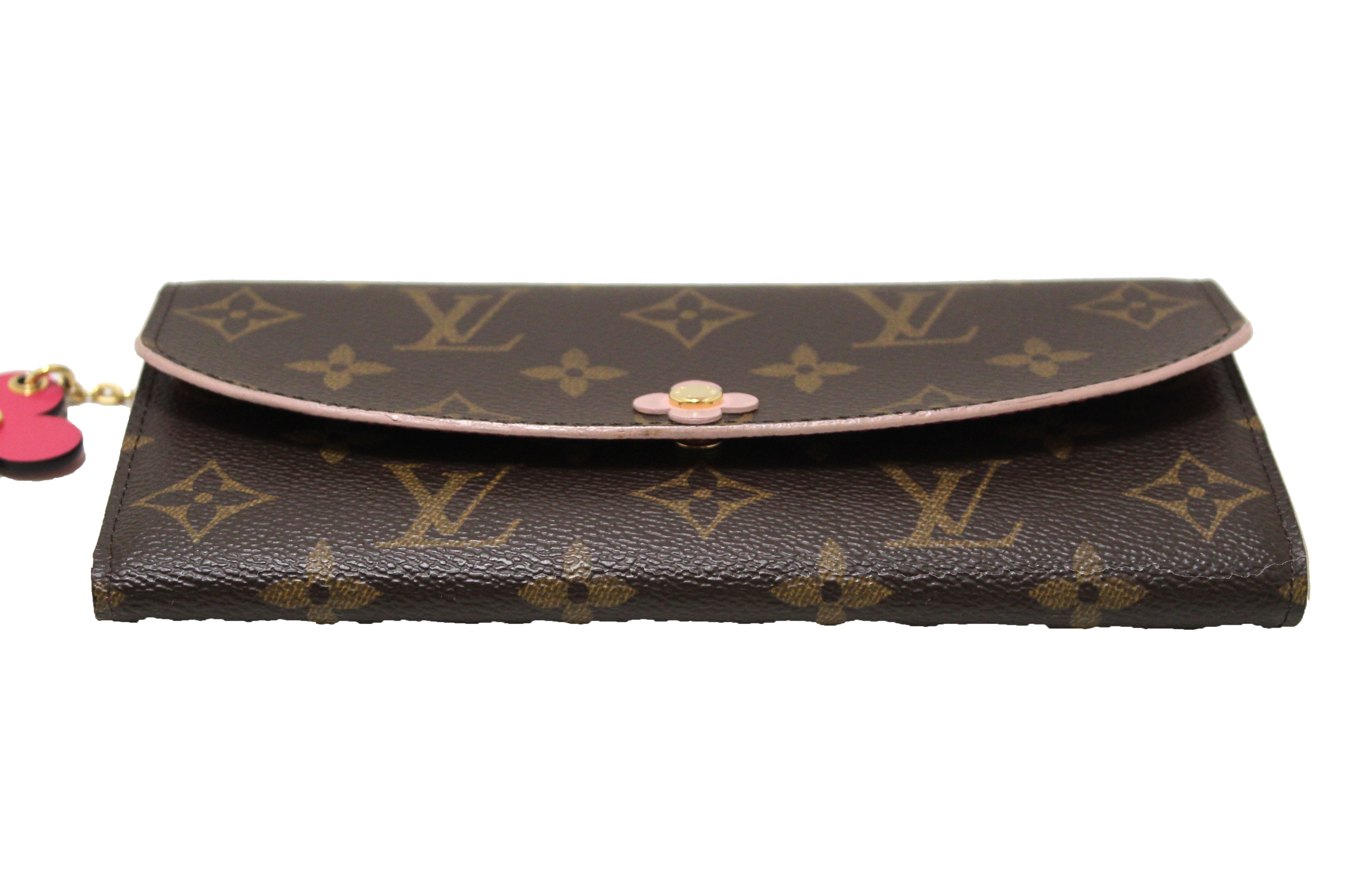 Louis Vuitton Monogram Flowers Emilie Long Wallet Brown Leather ref.434765  - Joli Closet
