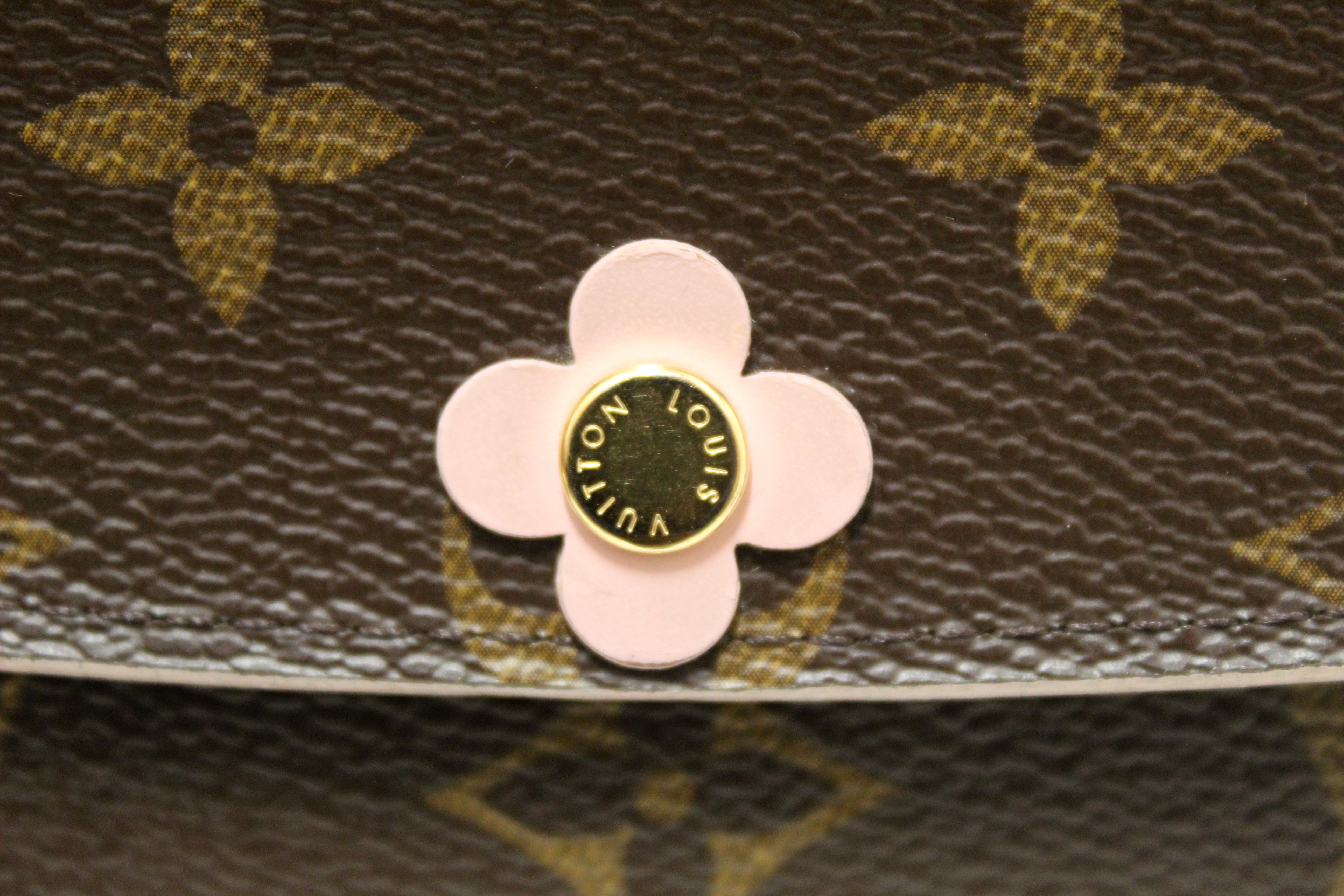 Louis Vuitton Monogram Bloom Flower Emilie Wallet Fuchsia