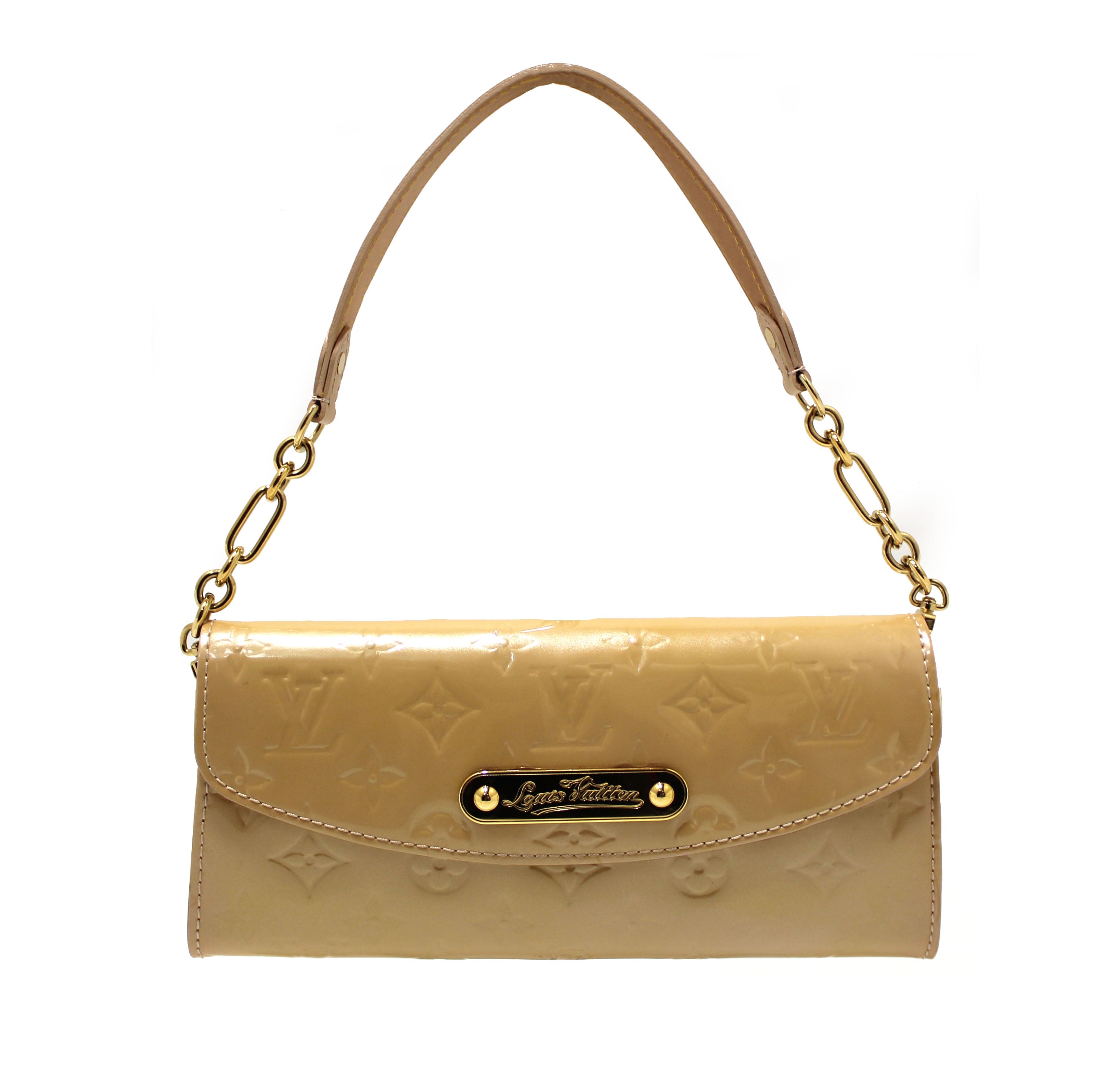 Authentic Louis Vuitton Sunset Boulevard Vernis Leather 2way Clutch  Shoulder Bag