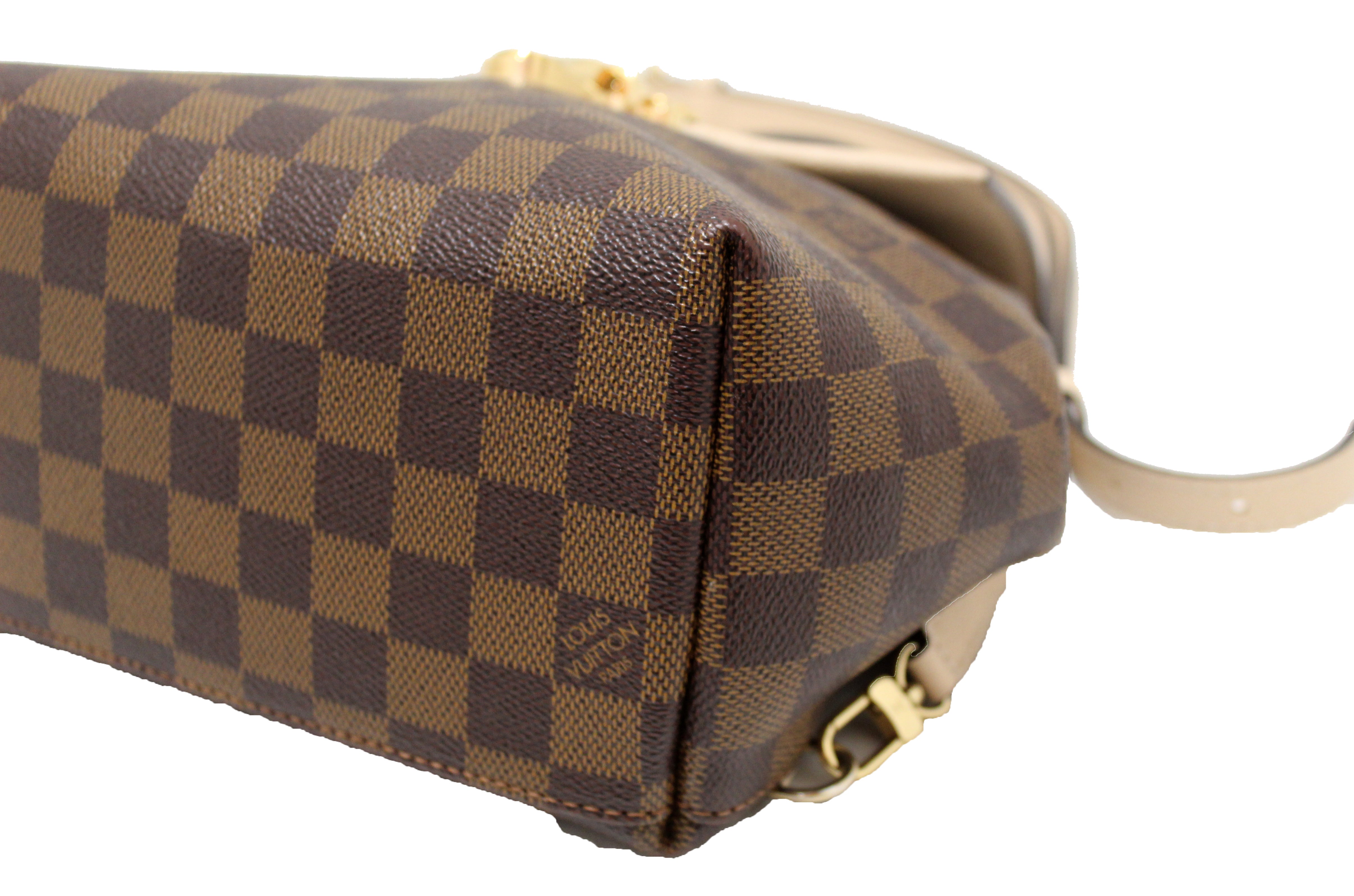 Authentic Louis Vuitton Damier Ebene Canvas/ Cream Leather Clapton Bac – Paris Station Shop