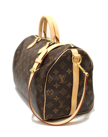 Authentic Louis Vuitton Classic Monogram Speedy 35 Bandouliere Bag